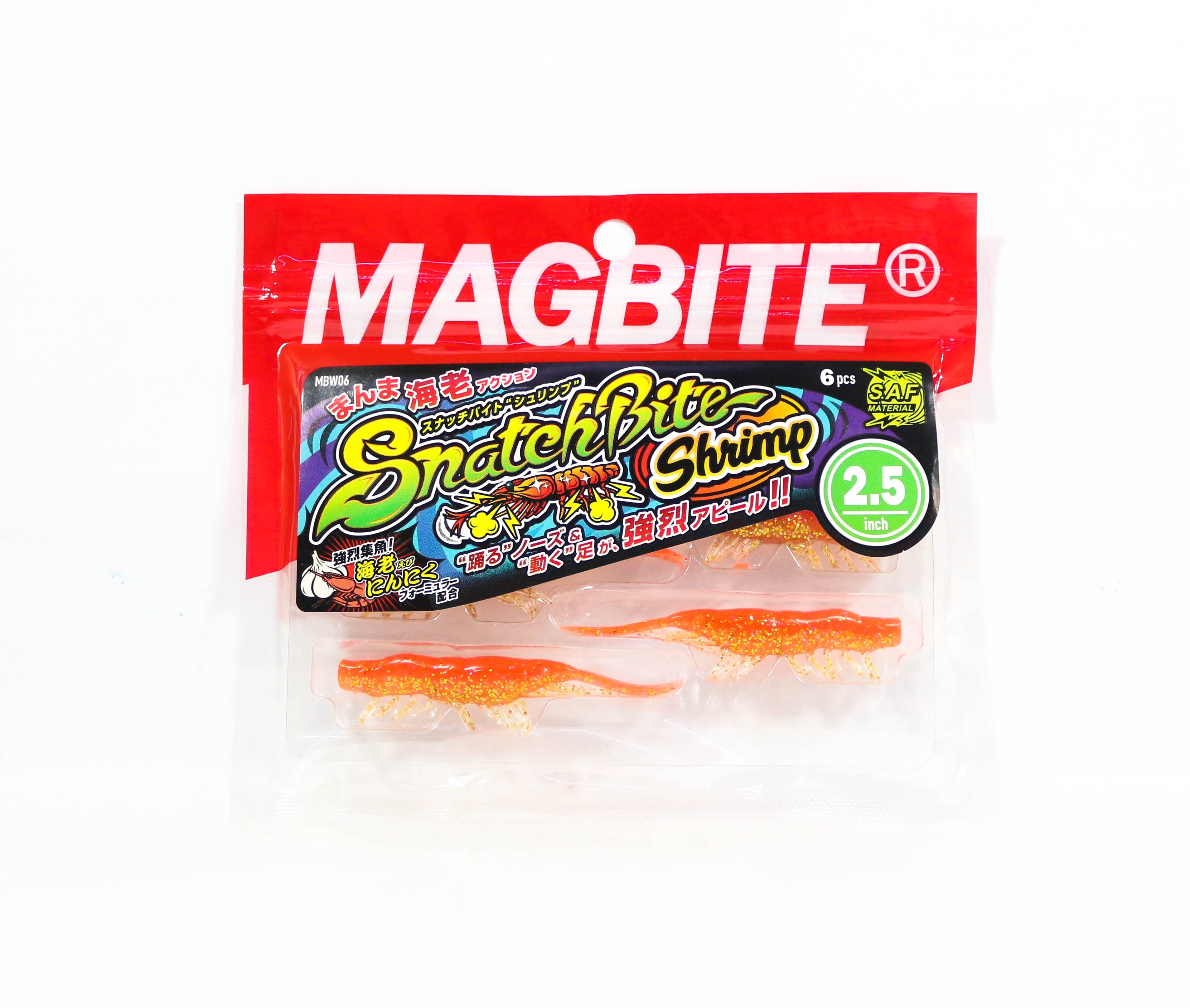 Harimitsu Magbite MBW06 Snatch Shrimp 2.5 Inch 6 per pack 09 (6553)