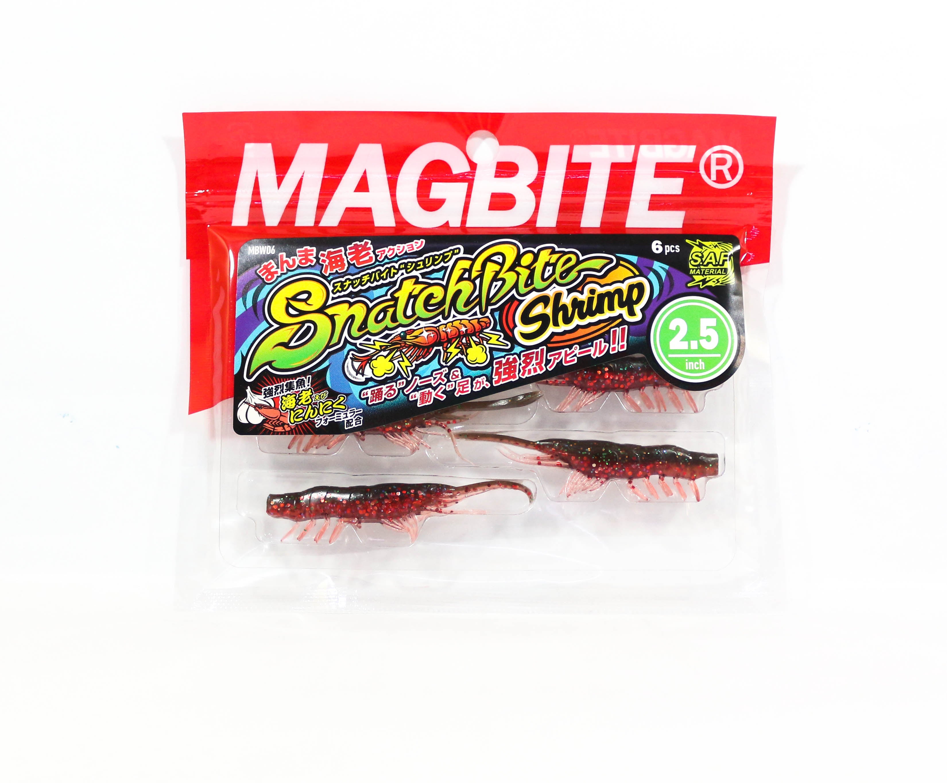 Harimitsu Magbite MBW06 Snatch Shrimp 2.5 Inch 6 per pack 10 (6560)