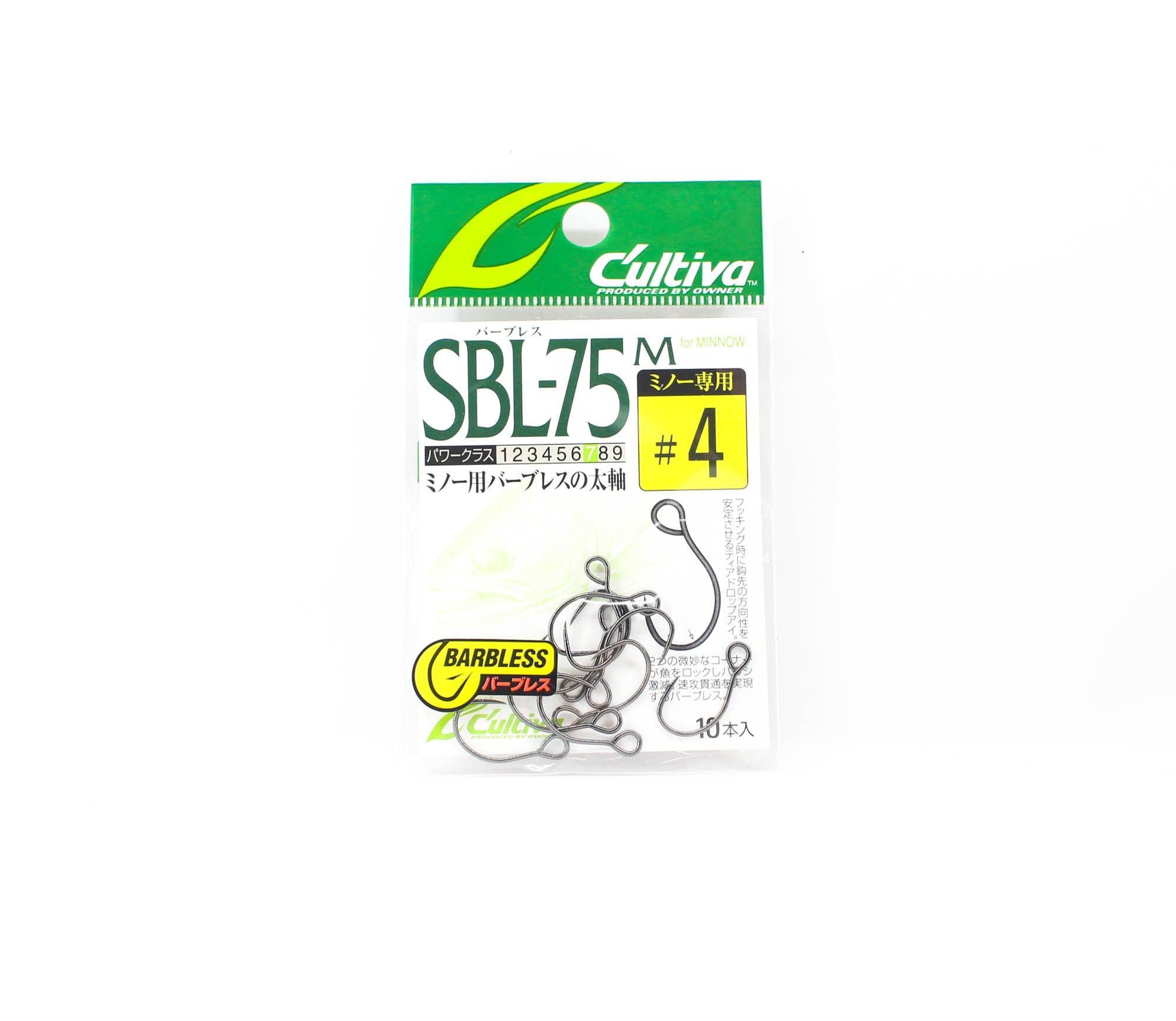 Owner SBL-75M Plugging Single Hook for Lure Barbless Size 4 (5647)