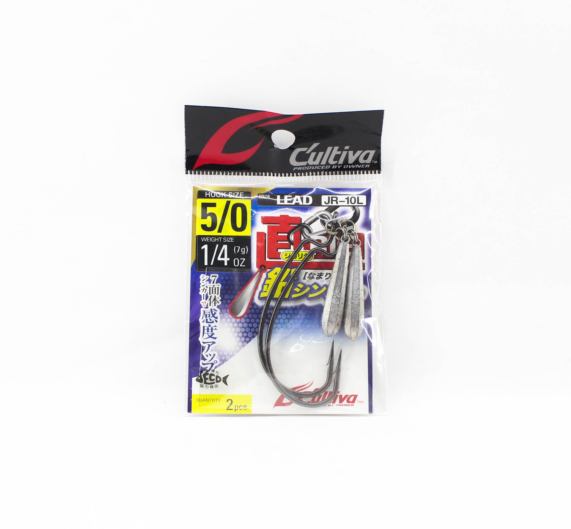 Sale Owner JR-10L Jika Rig Sinker Worm Hook 1/4 Oz Size 5/0 (5664)