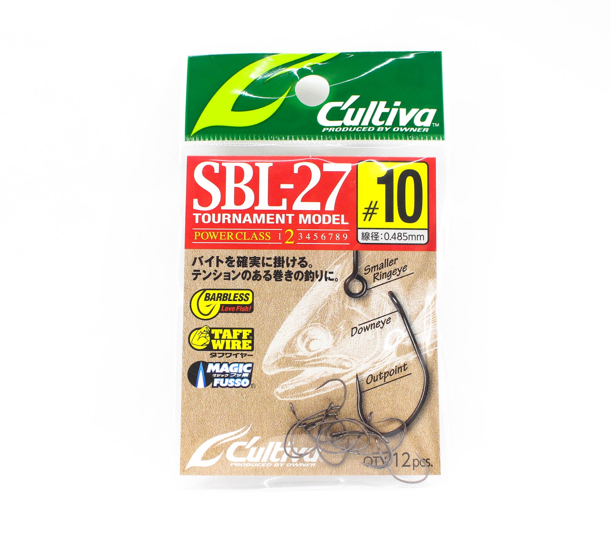 Owner SBL-27 Single Hook for Spoon Barbless Size 10 (7576)