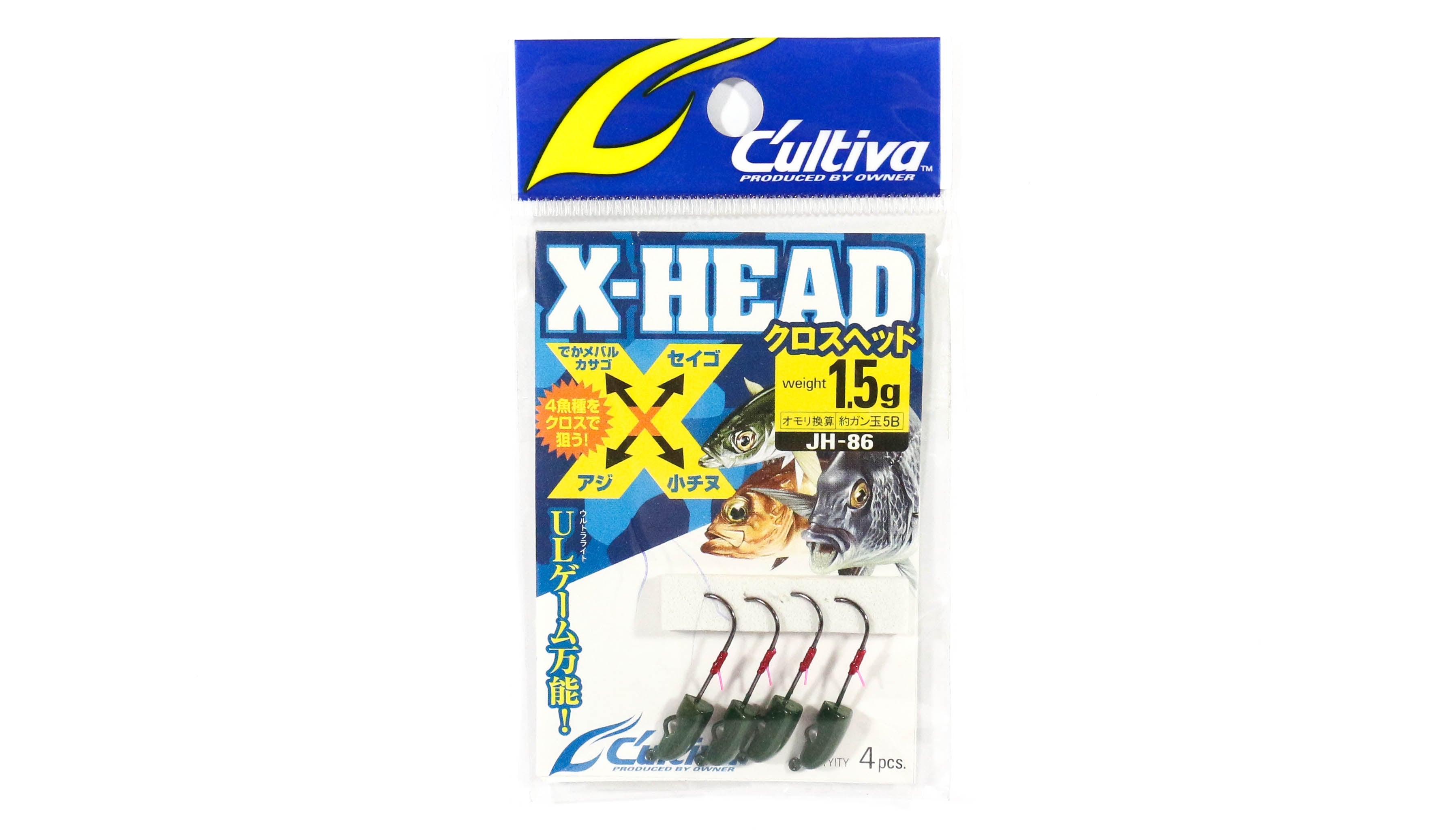 Owner JH-86 Jig Head X-Head 1.5 grams Size 7 (9709)