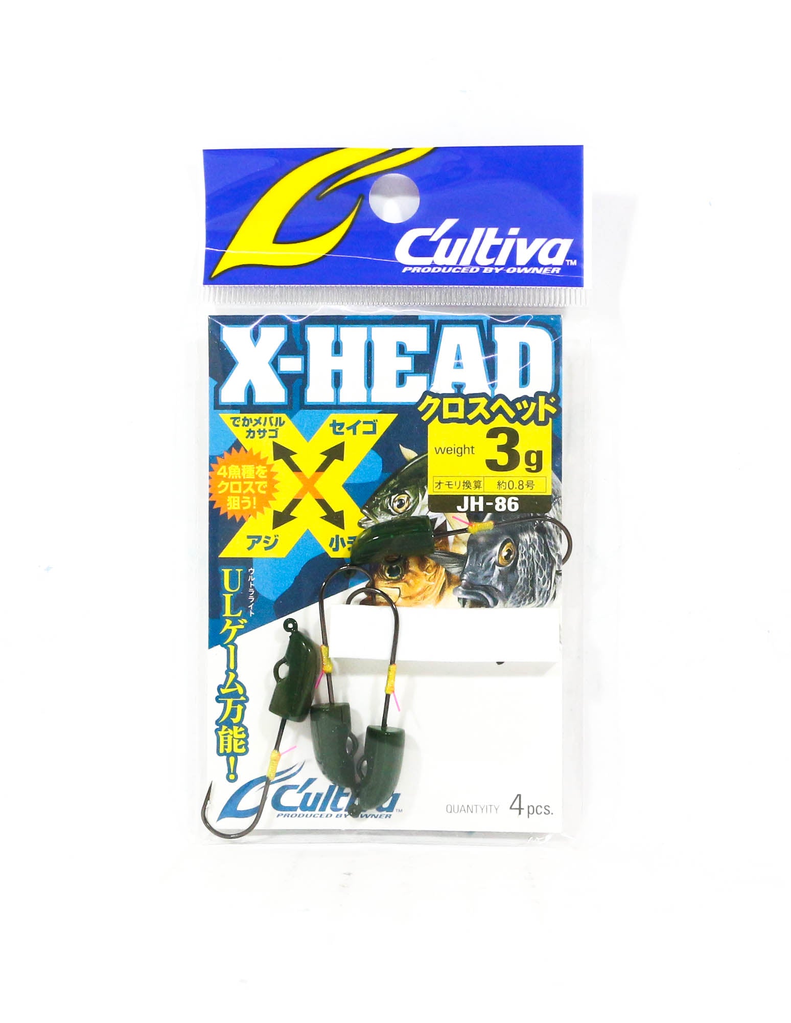 Owner JH-86 Jig Head X-Head 3 grams Size 4 (9730)