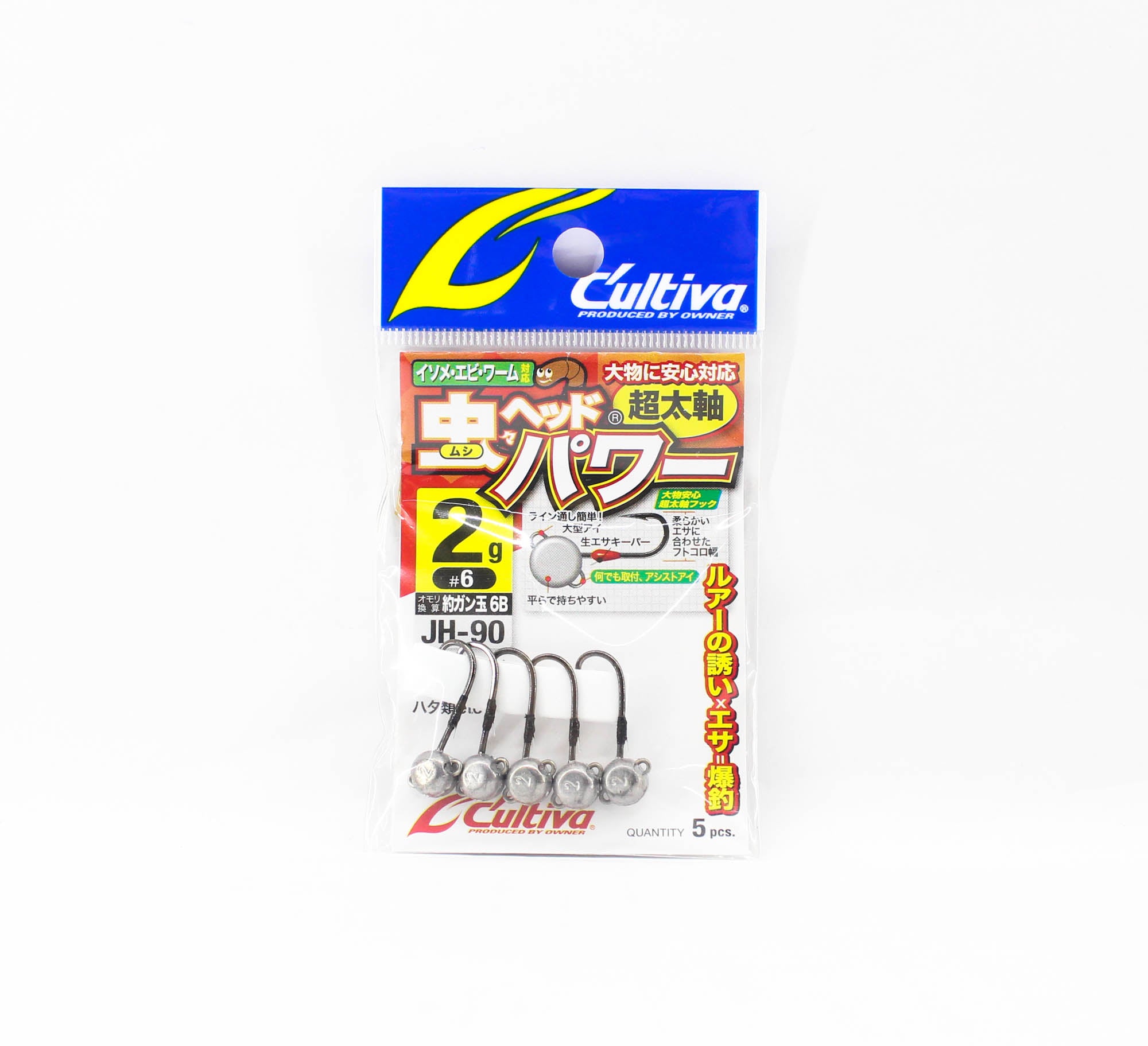 Owner JH-90 Jig Head Bug Head Power 2 grams Size 6 (7834)