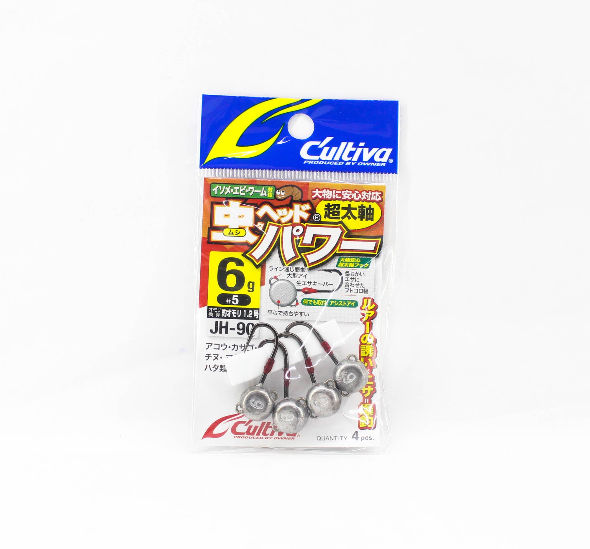 Owner JH-90 Jig Head Bug Head Power 6 grams Size 5 (7865)