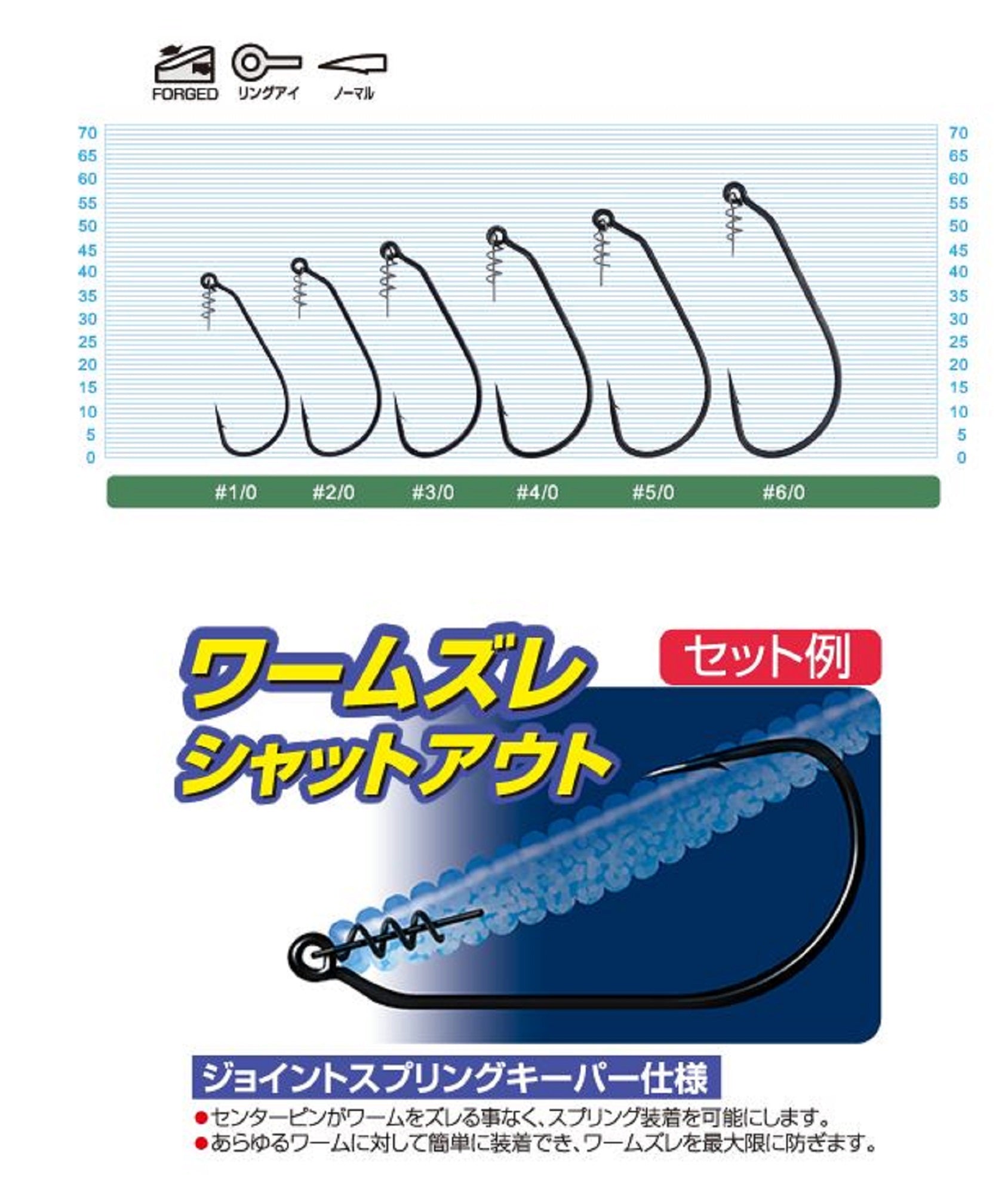 Owner TL-11 Twist Lock Jointed Keeper Worm Hook Size 3/0 (4368)