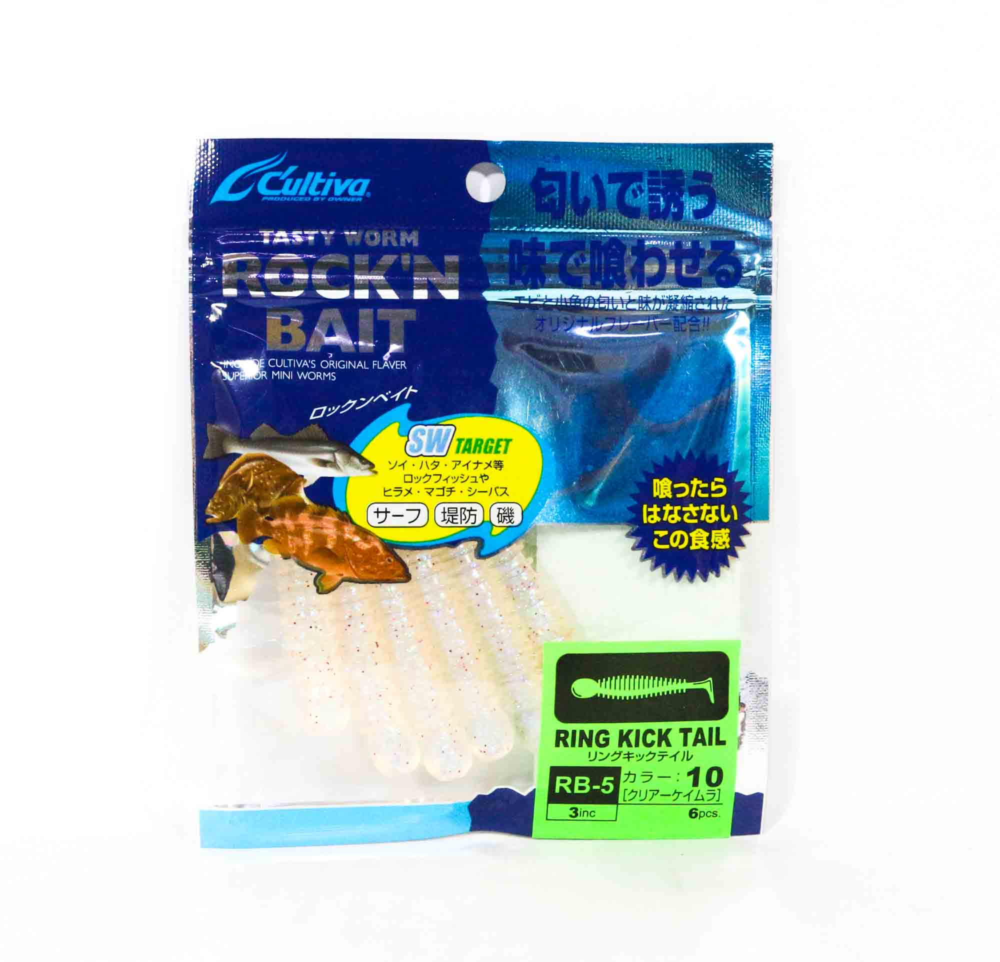 Owner Soft Lure RB-5 Ring Kick Tail 6 Pieces 3 Inches 10 (2156)