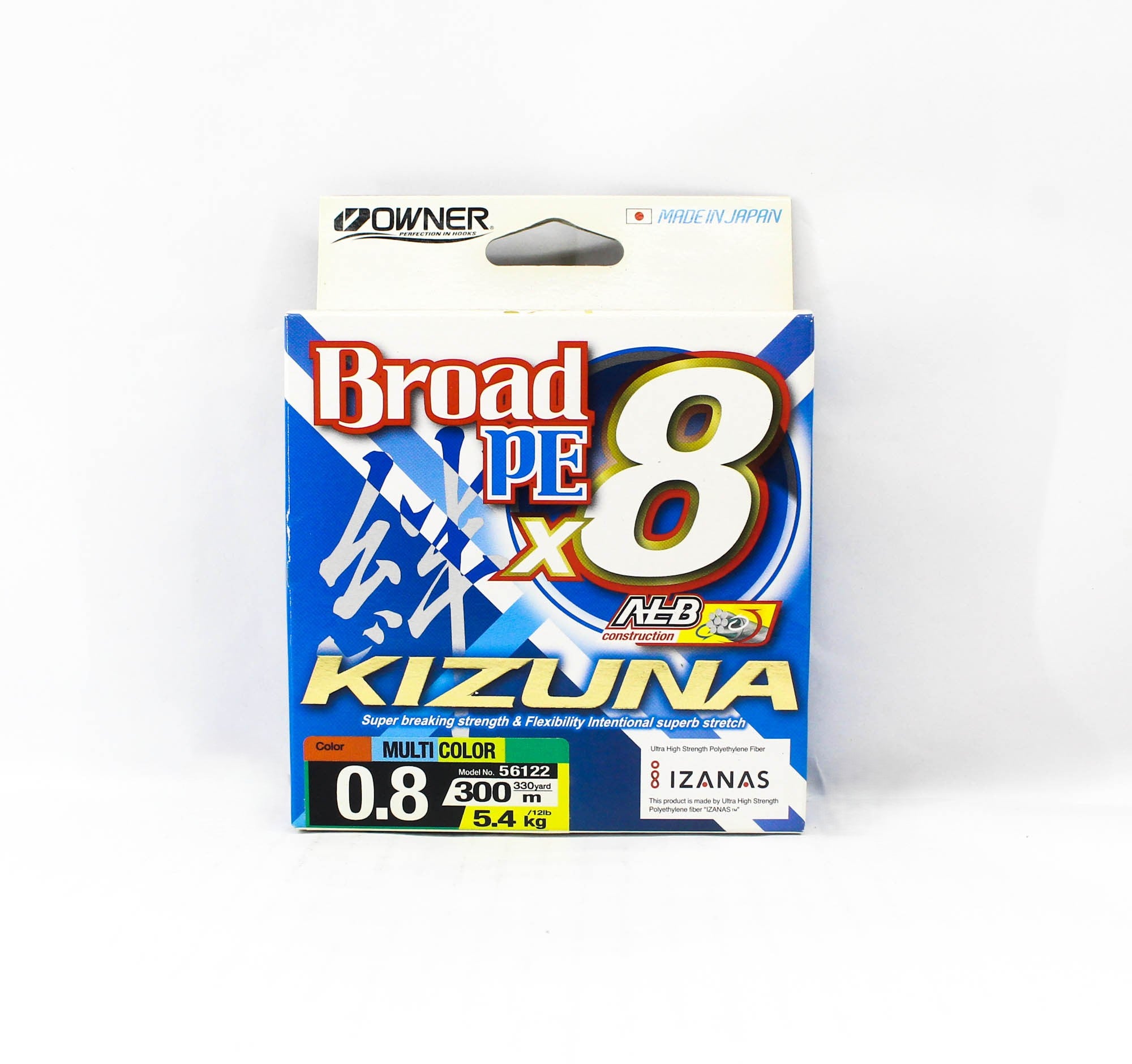 Owner P.E Line Kizuna Broad X8 300m P.E 0.8 Multi (8368)
