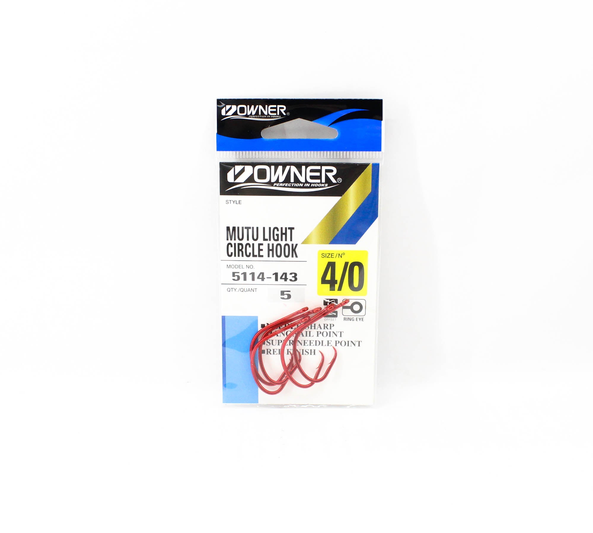 Owner 5114 Mutu Light Circle Hook Size 4/0 (8660)