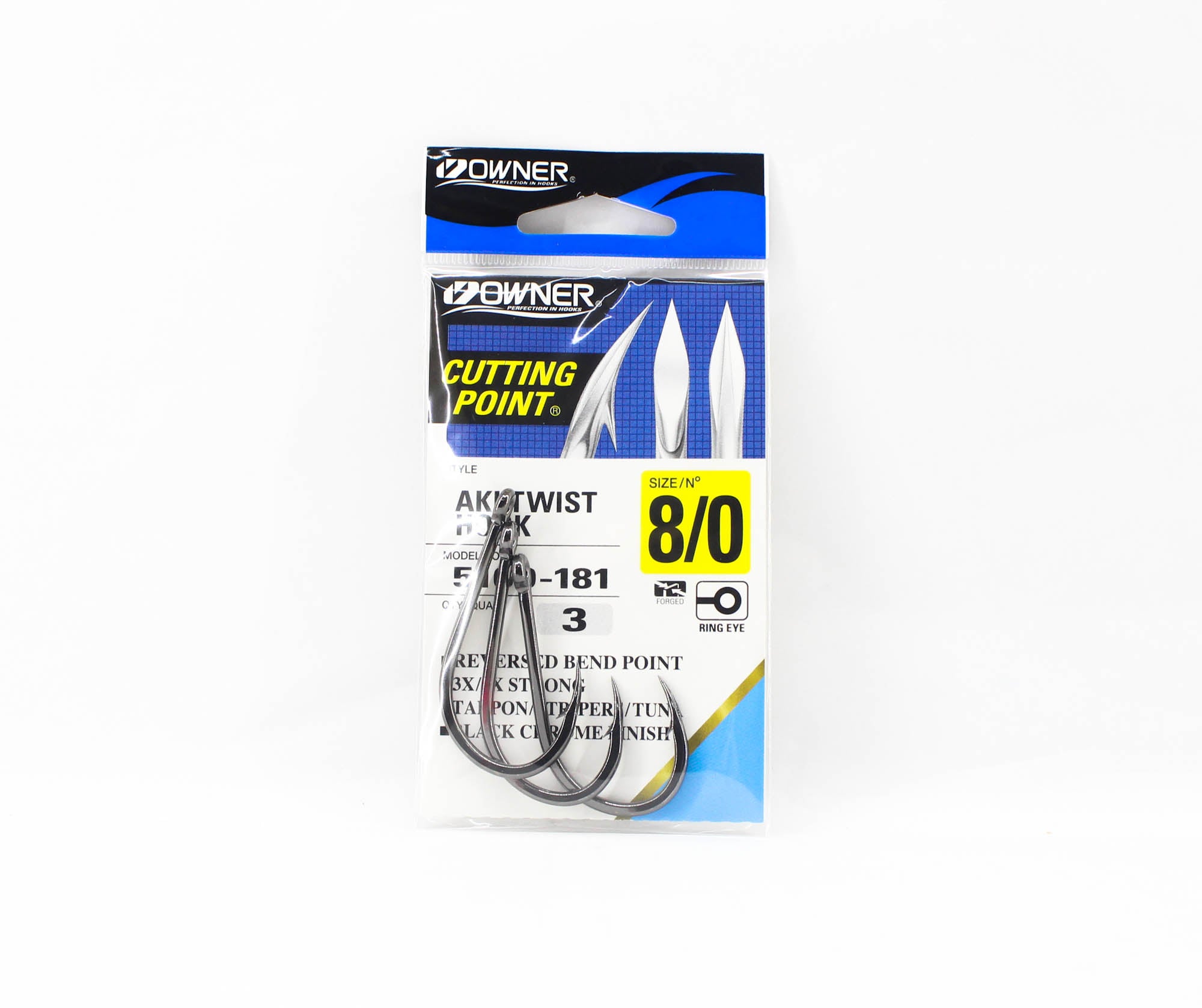 Owner 5169 Aki Twist Hook Size 8/0 (9933)