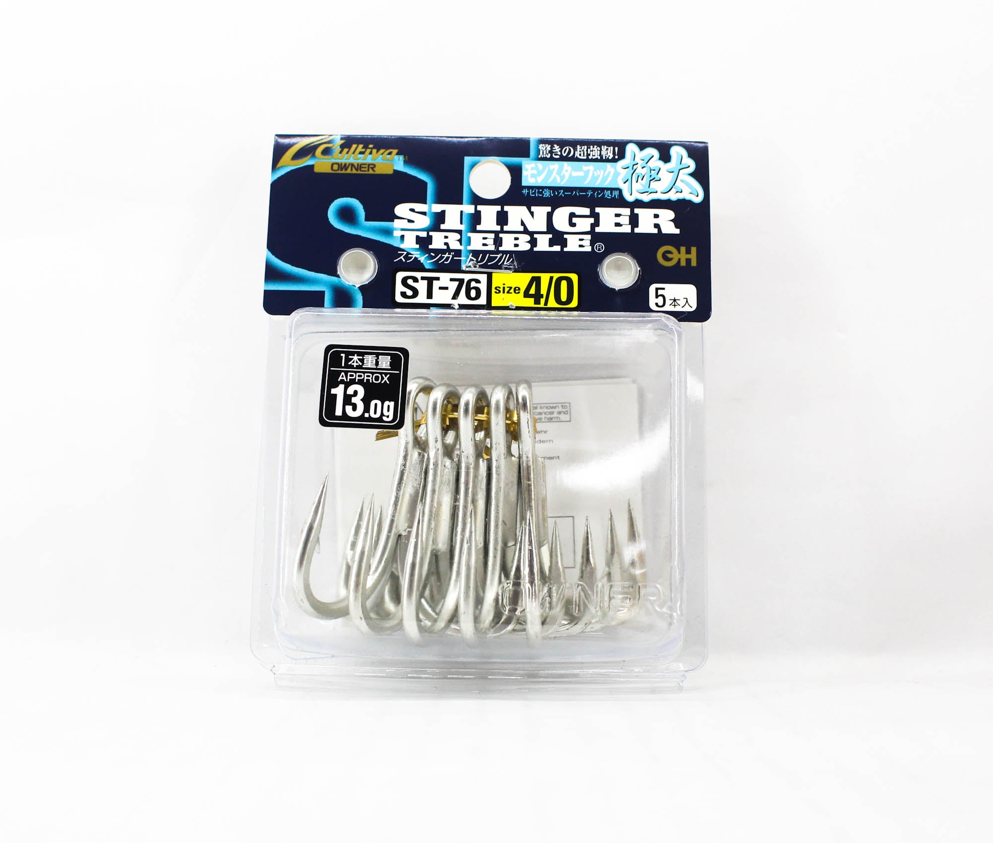 Owner ST-76 TN 4X Treble Hook Heavy Duty Size 4/0 (9499)