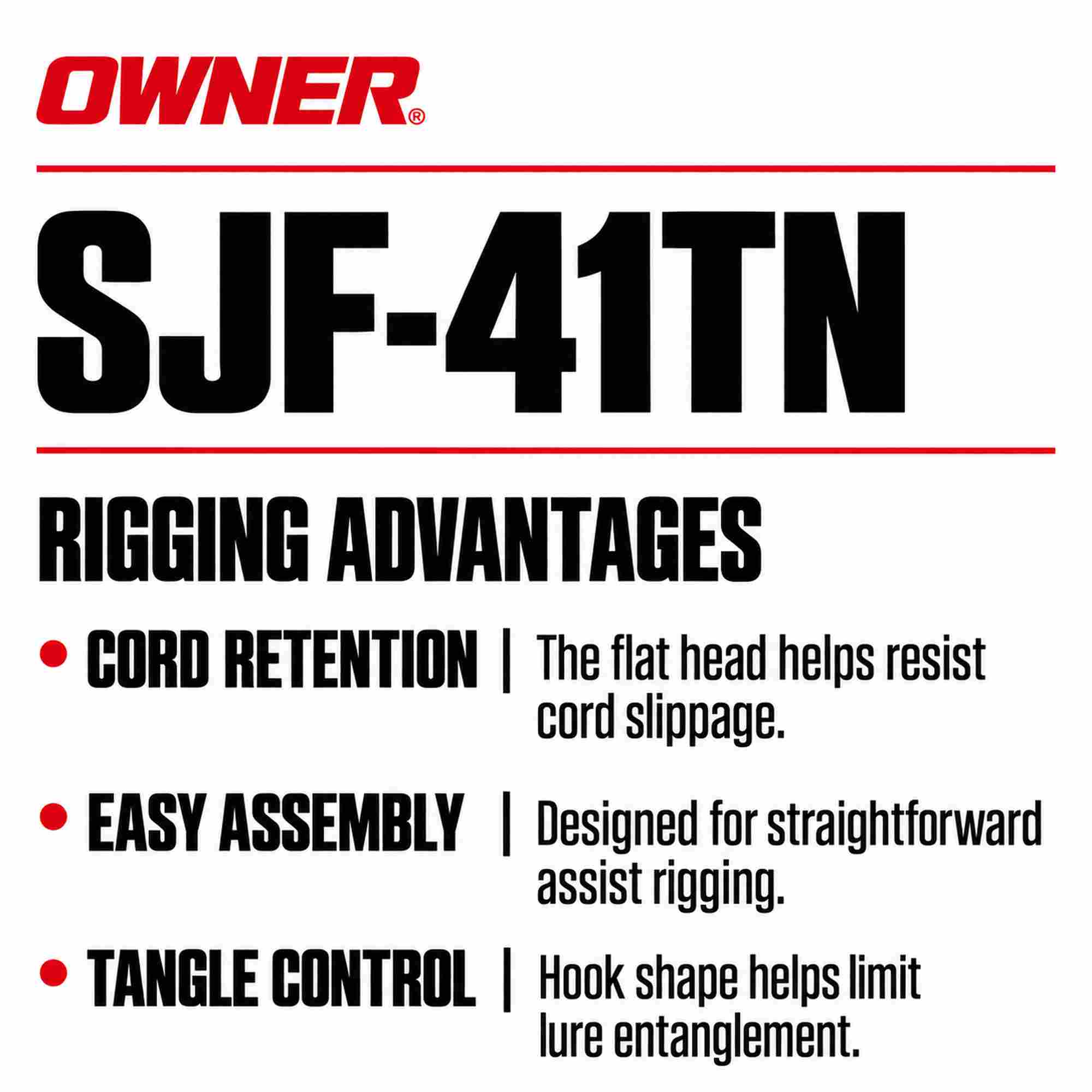 Owner SJF-41 TN Stinger Jigging Hook Size 5/0 (0141)