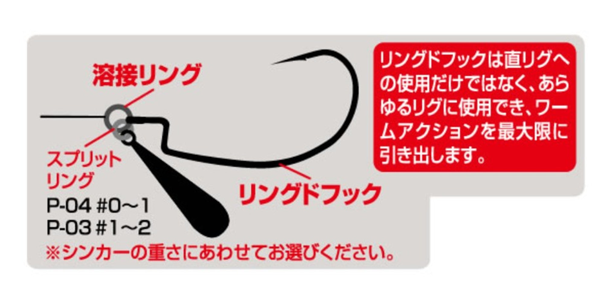 Owner JR-11 Jika Rig Ringed Worm Hook Size 1 (0226)