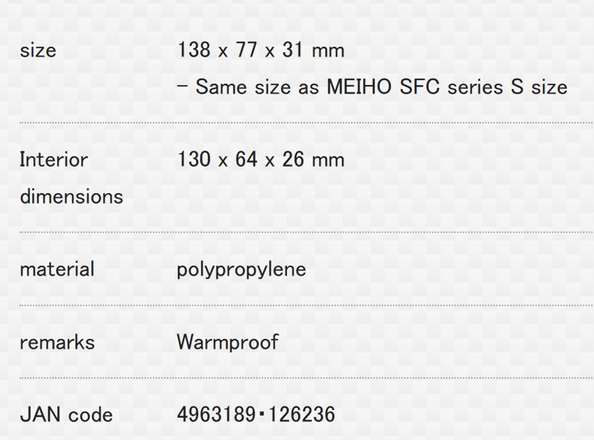 Meiho VS-902 (138 x 77 x 31 mm) Black (6236)