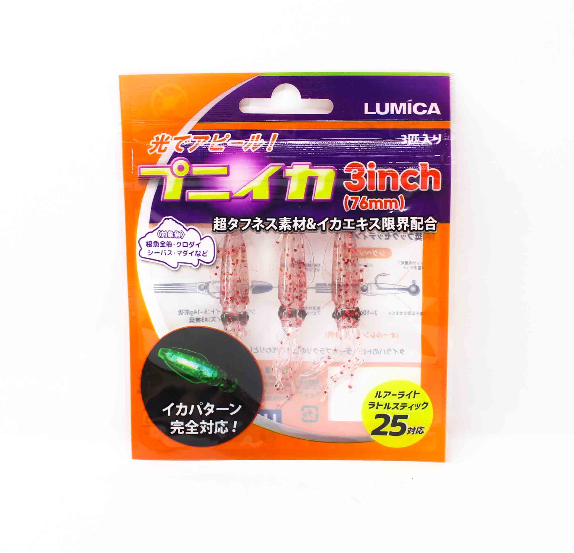 Sale Lumica Soft Lure Puniika 76mm 3 Pieces Per Pack (2590)