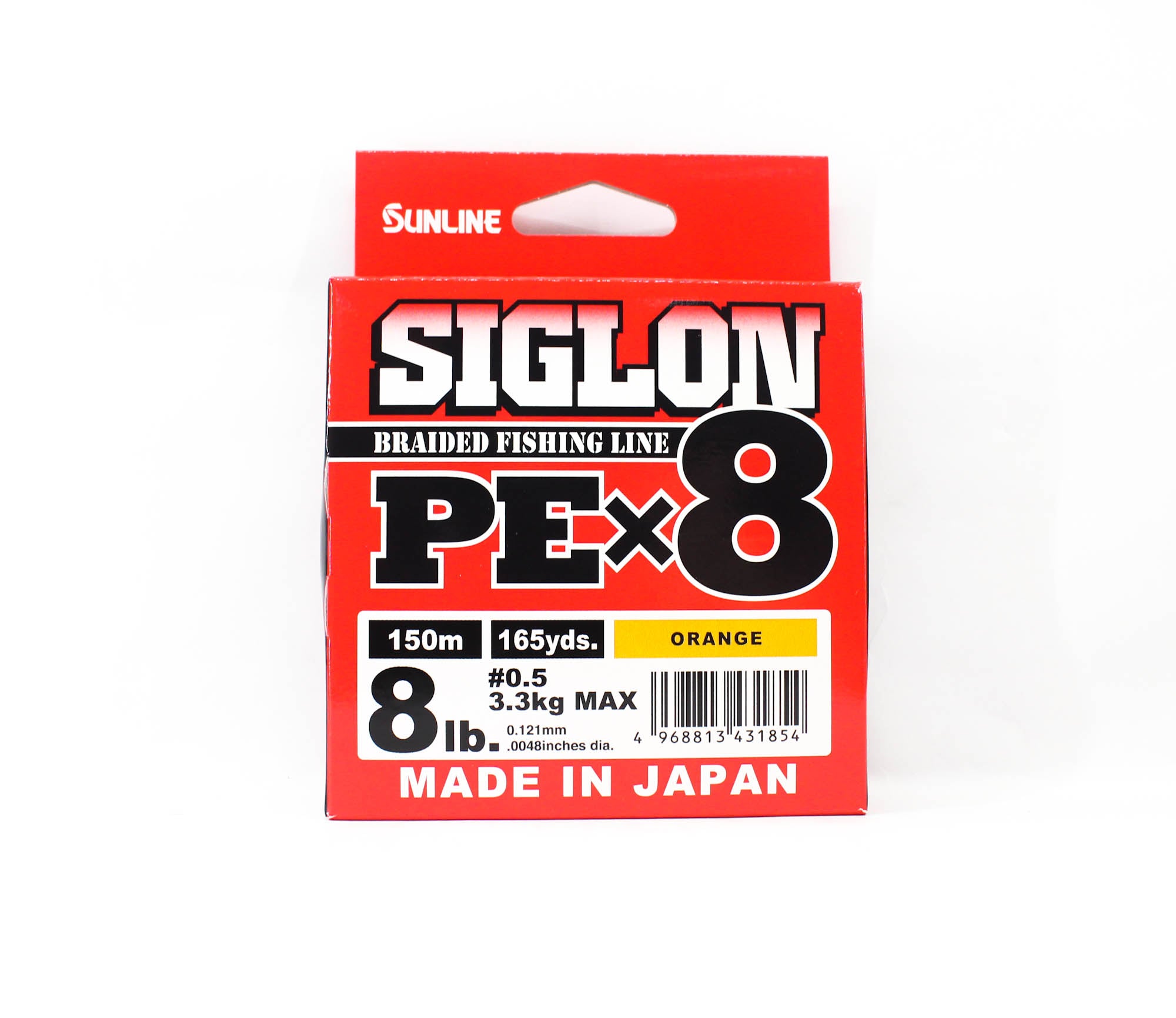 Sunline P.E Line X8 Siglon 150M P.E 0.5 8LB Orange (1854)
