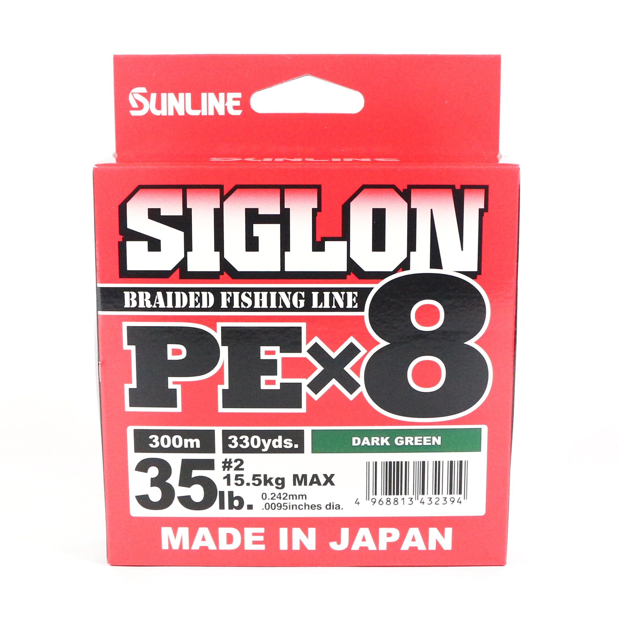 Sunline P.E Line X8 Siglon 300M P.E 2 35LB Dark Green (2394)