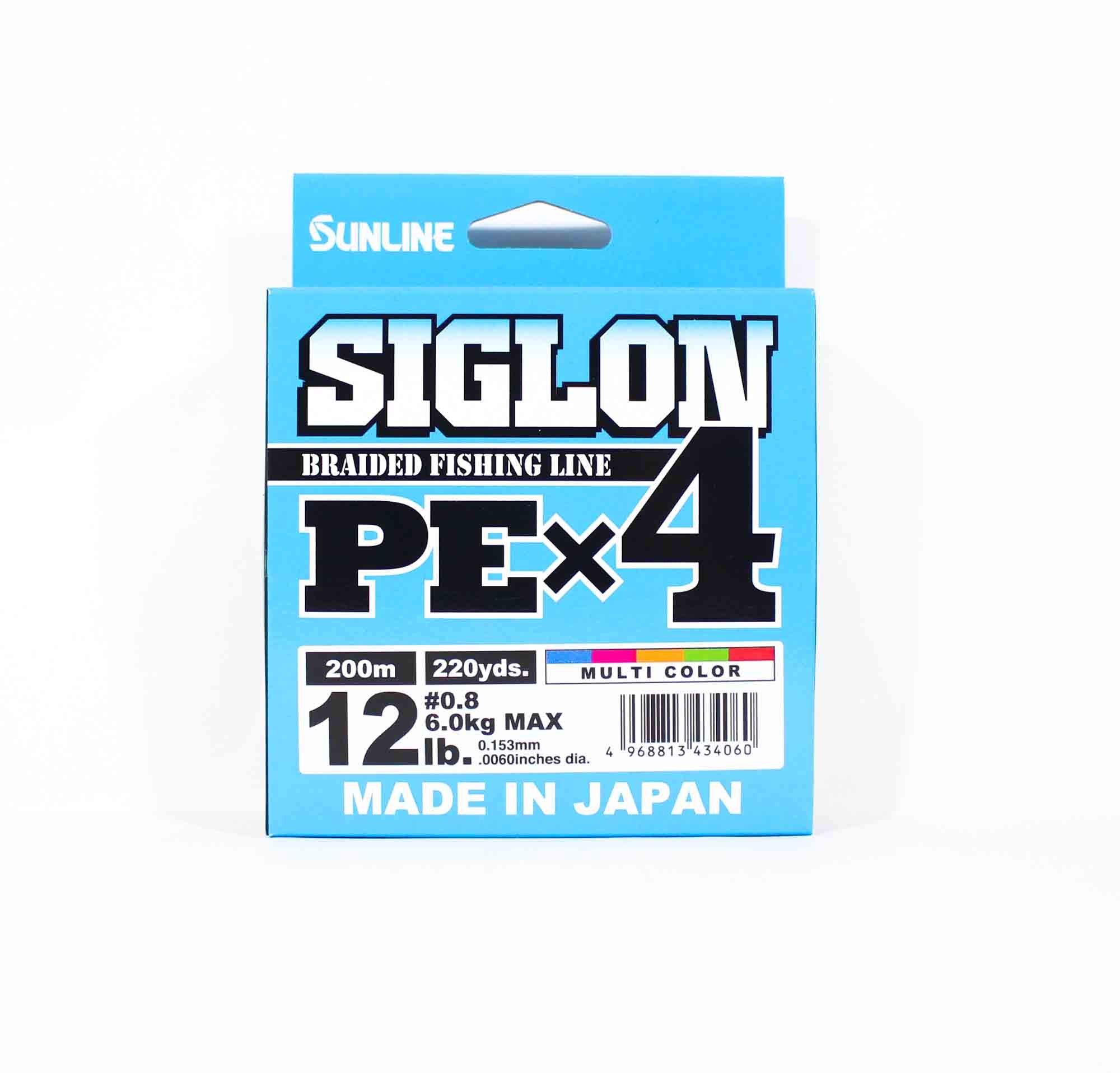 Sunline P.E Line X4 Siglon 200M P.E 0.8 12LB Multi (4060)