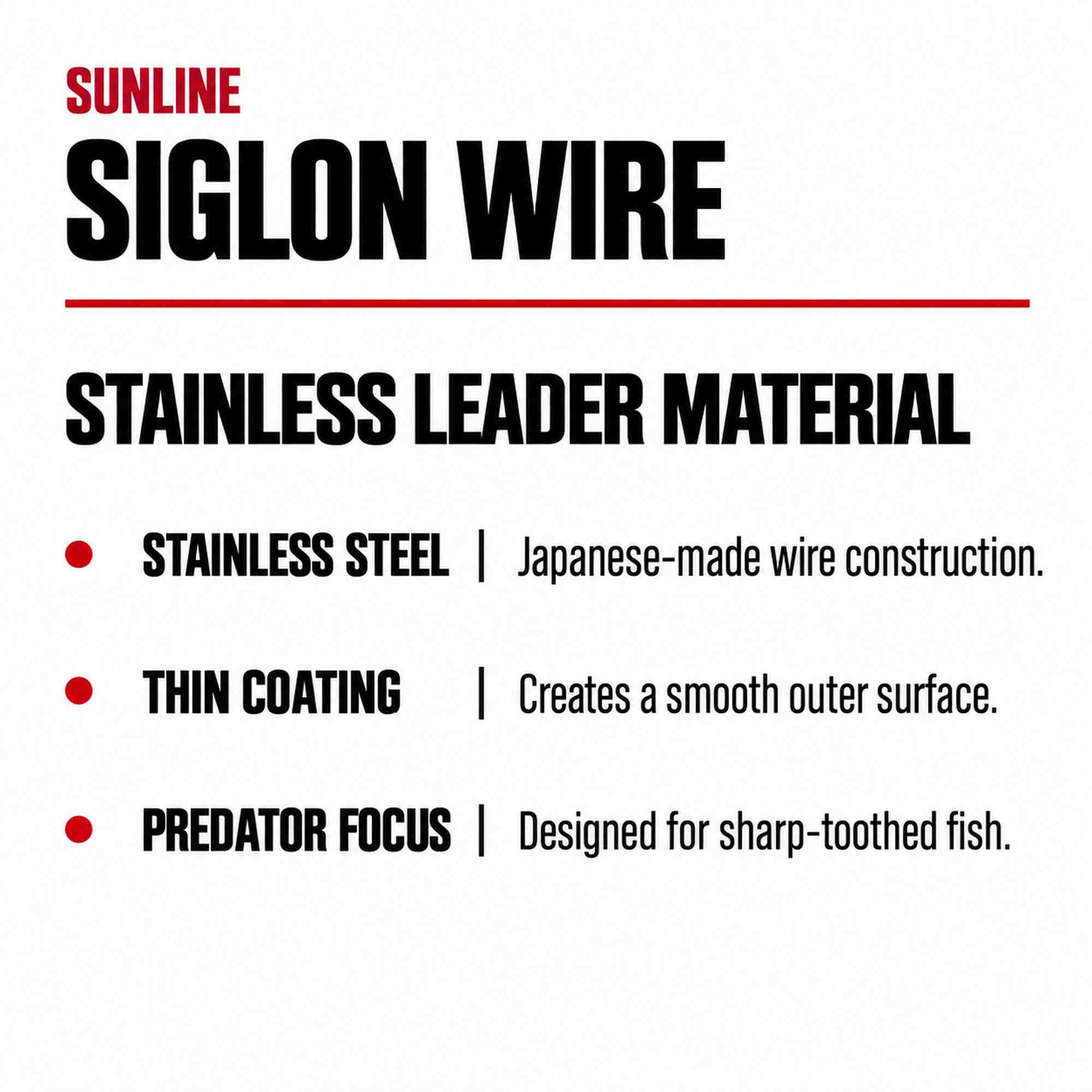 Sunline Siglon Wire Stainless 1x7 Black 10m 40.5lb (4886)