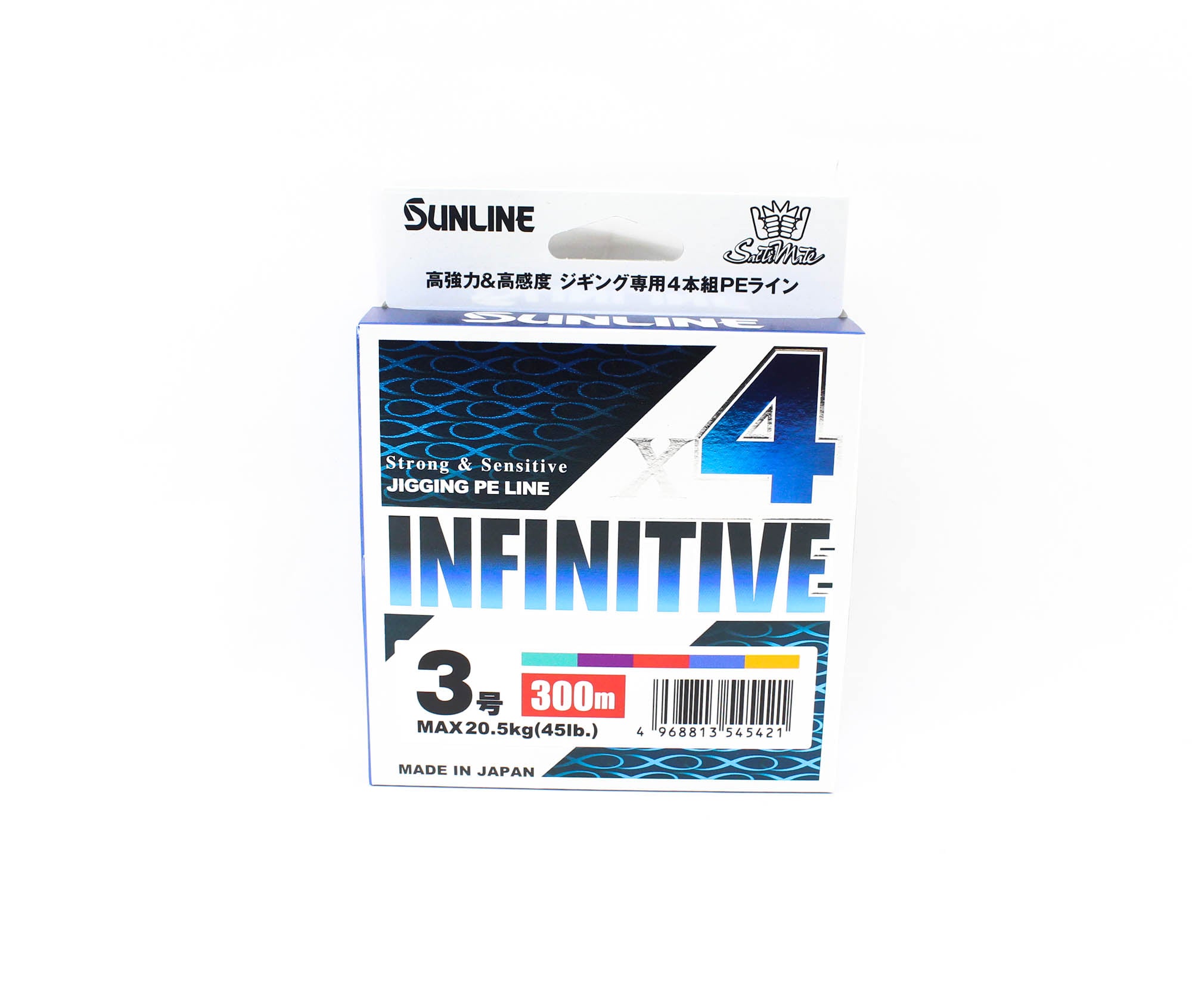 Sunline P.E Line X4 Infinitive Jigging 300m P.E 3 45lb Multi (5421)
