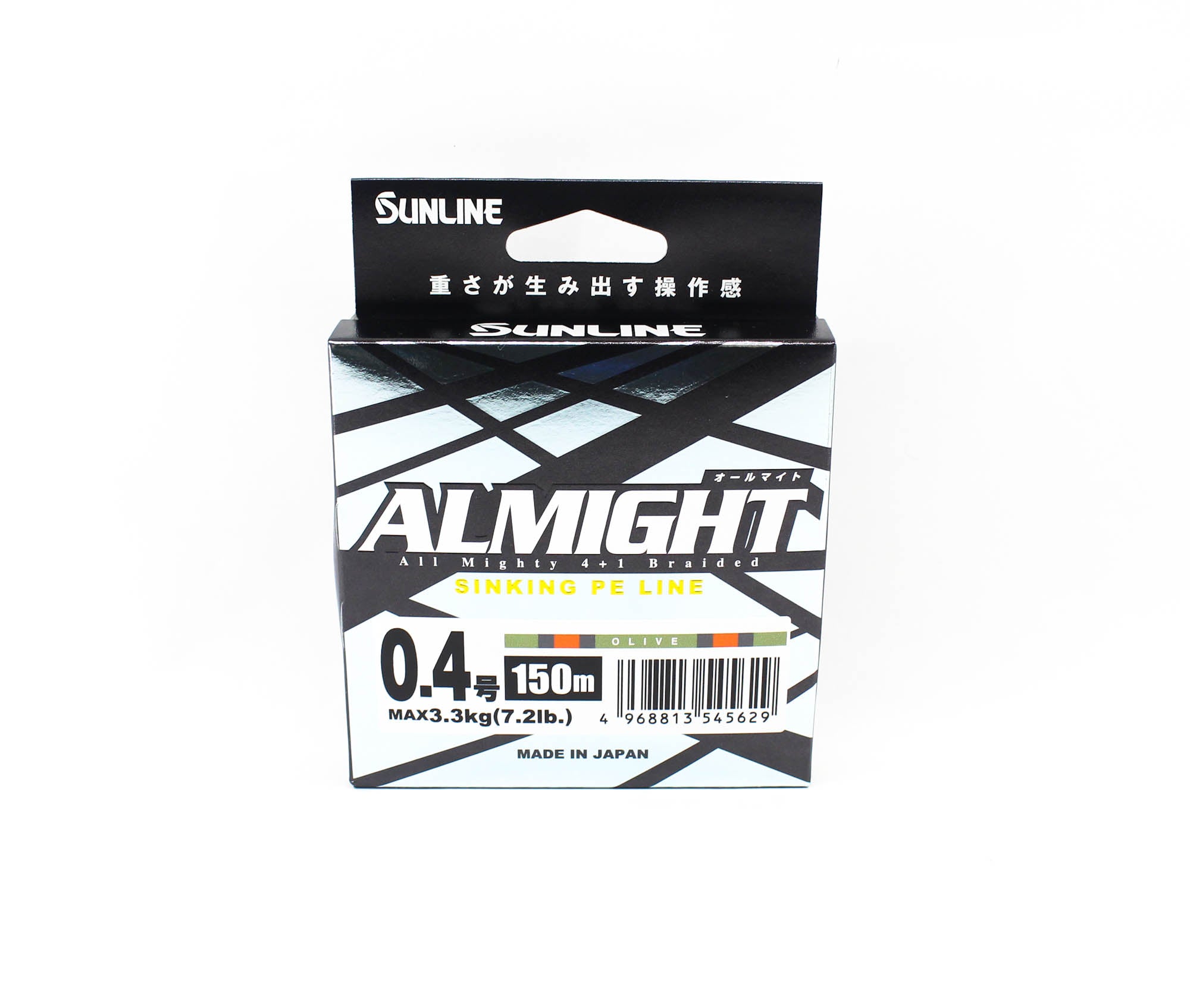 Sunline P.E Line X4 Almight Sinking P.E 150m P.E 0.4 7.2lb Olive (5629)