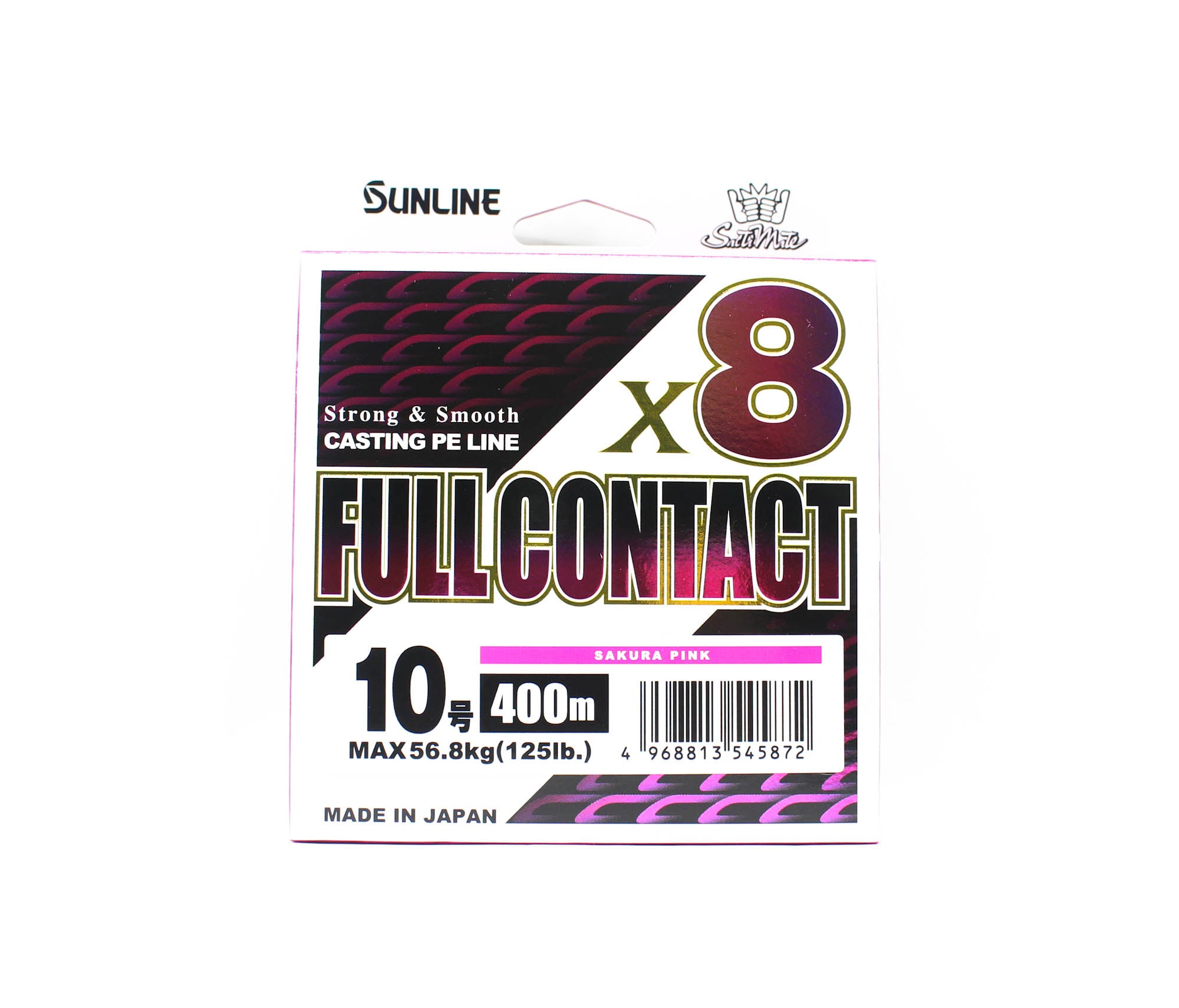 Sunline P.E Line X8 Full Contact Casting 400m P.E 10 125lb Pink (5872)