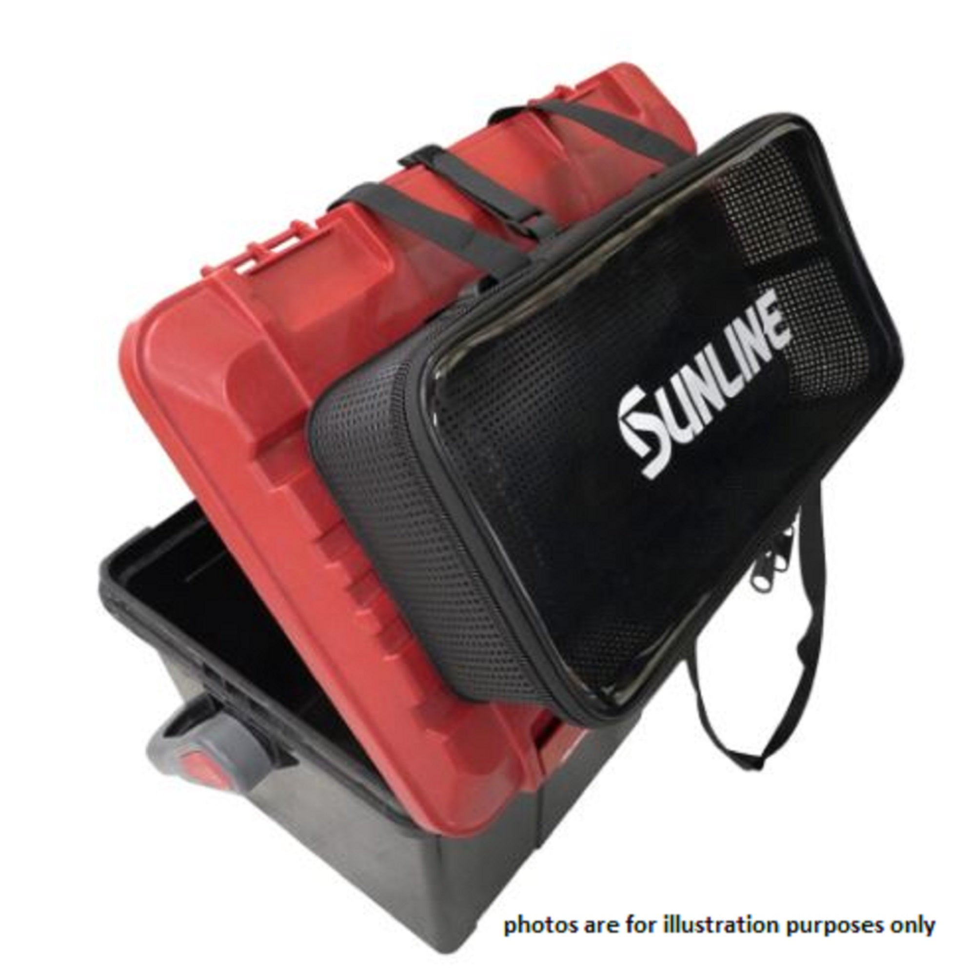 Sunline SFB-115 Tackle Box Mesh Washable 340x210x90mm Size L Black (0819)