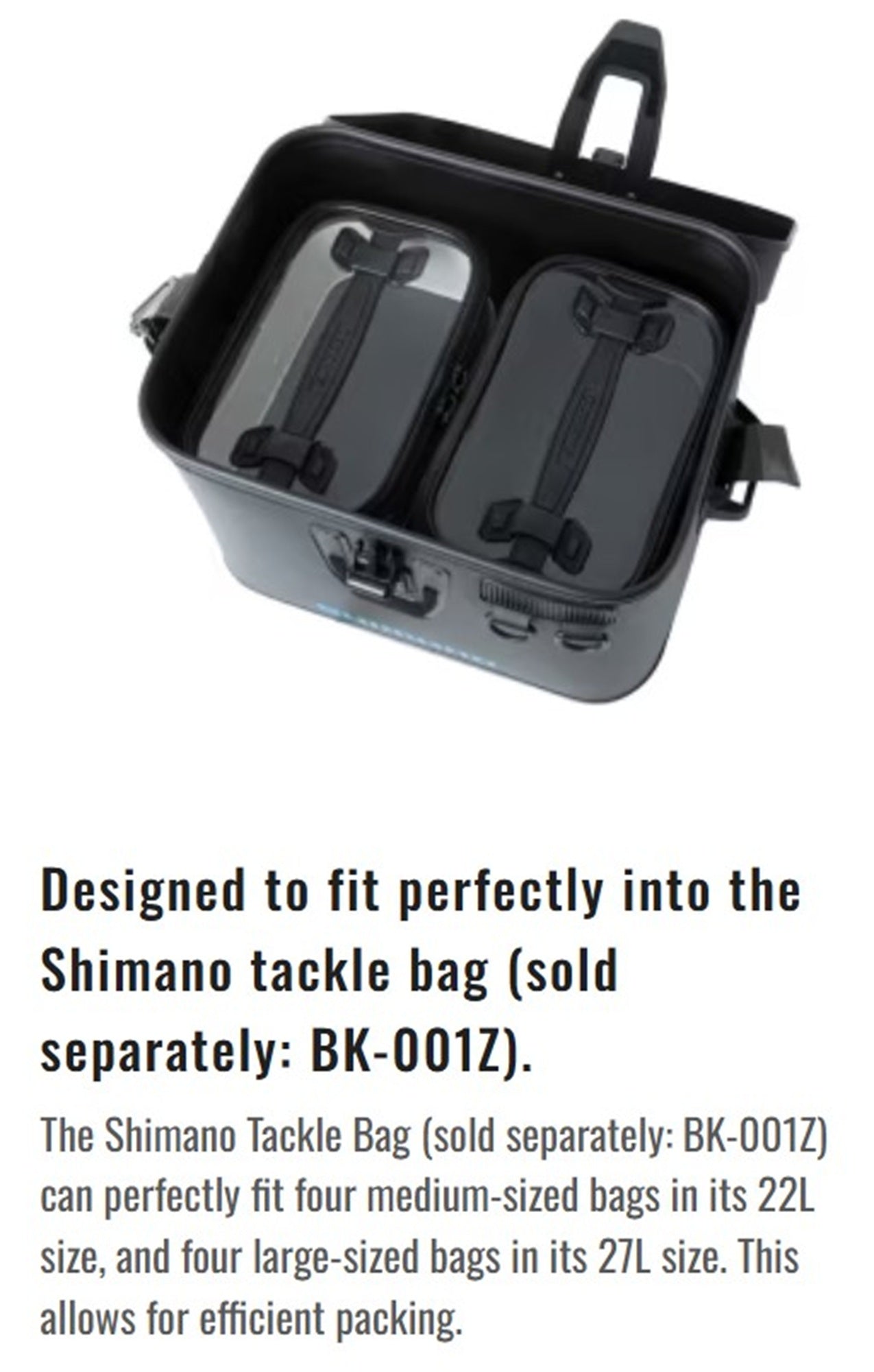 Shimano BK-099Z System Case Washable Size M 26x10x17 cm Black (4262)