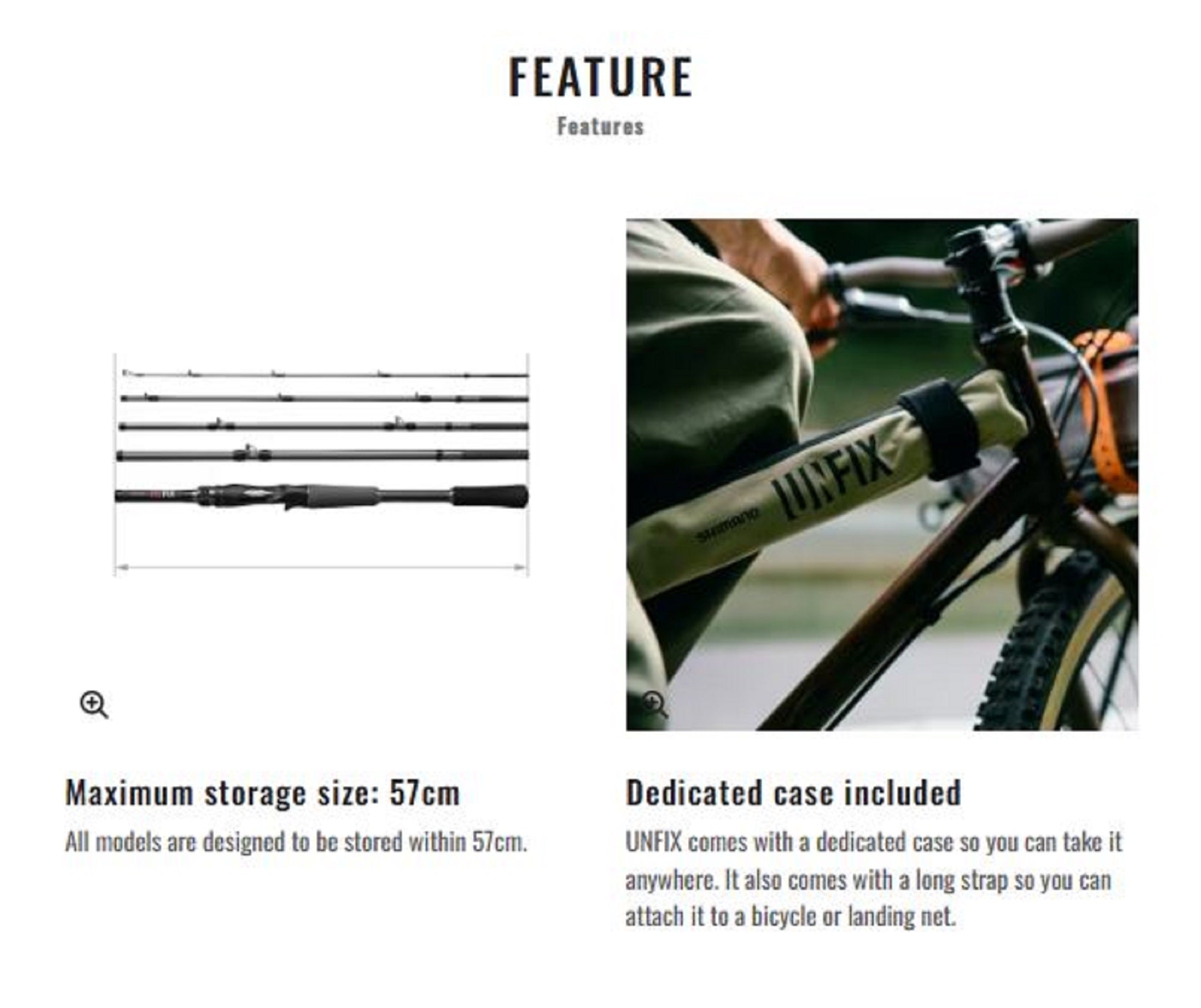 Shimano Rod Baitcast Unfix B66M-5 5 piece Travel Rod 357151