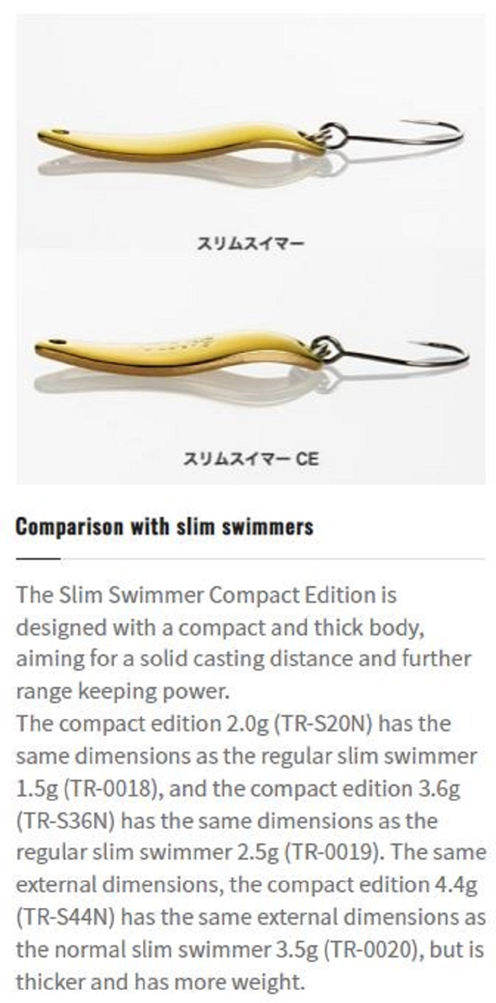 Shimano TR-S36N Cardiff Spoon 3.6 grams 61T 441010