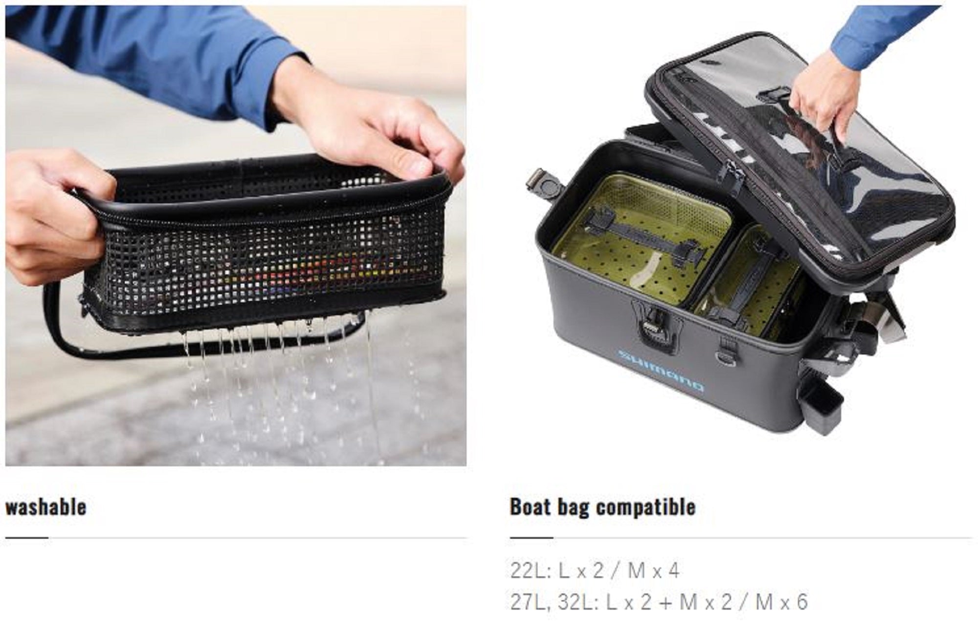 Shimano BK-098U Mesh Case Washable Size L 26 x 25 x 10 cm Black (6044)