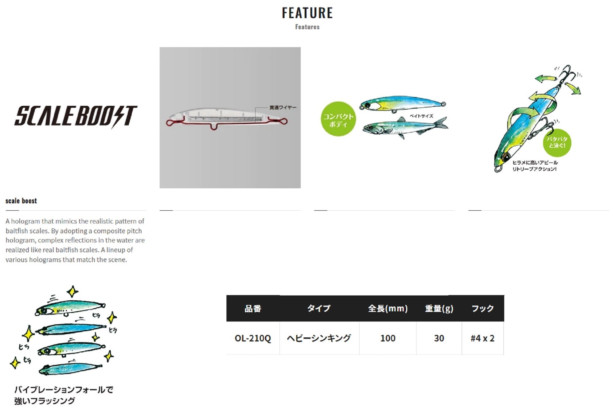 Shimano OL-210Q Drift Swimmer II 100HS 30 grams Sinking Lure 011 594785