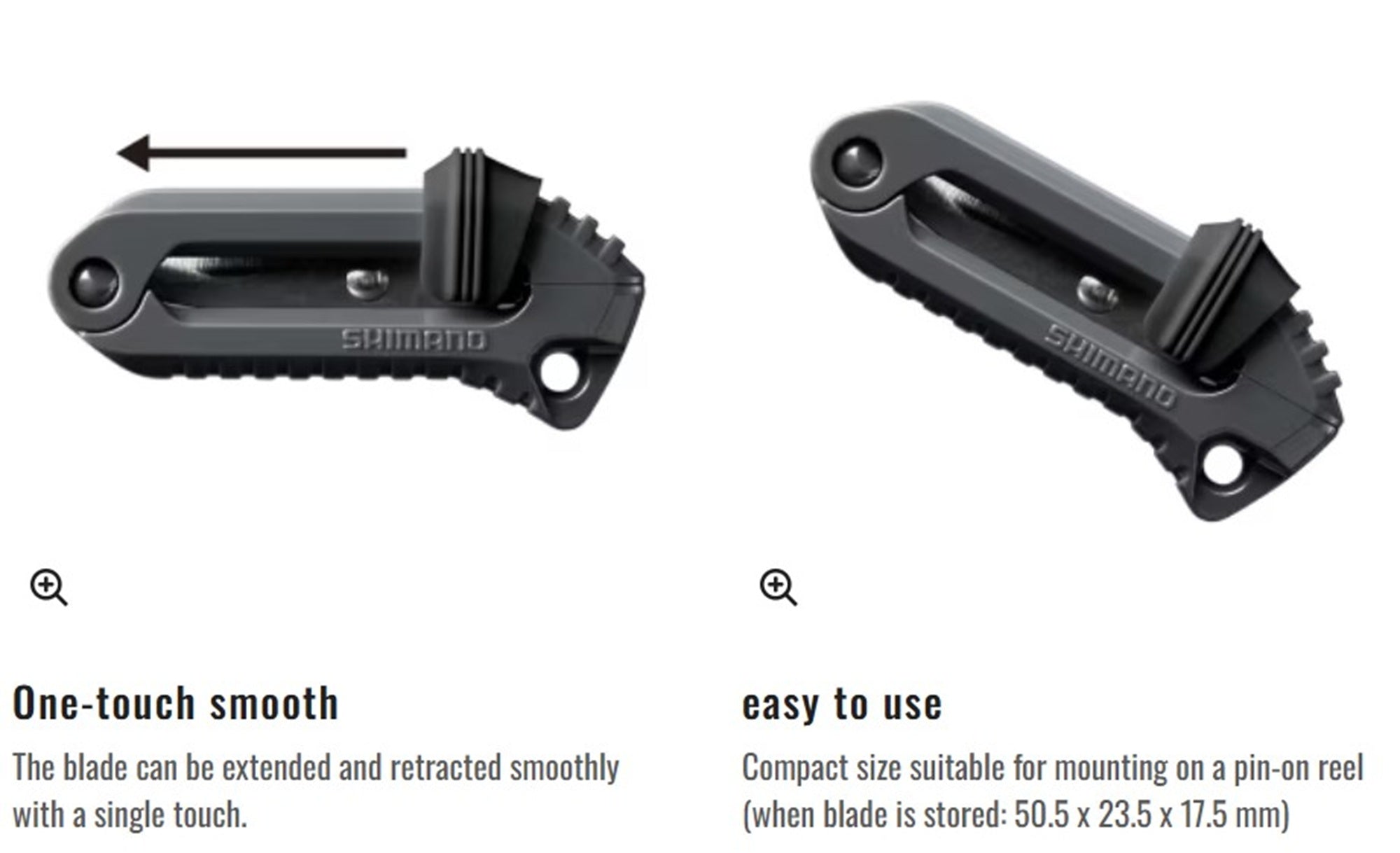 Shimano CT-923R Line Cutter Retractable 50mm Dark Gray (7576)