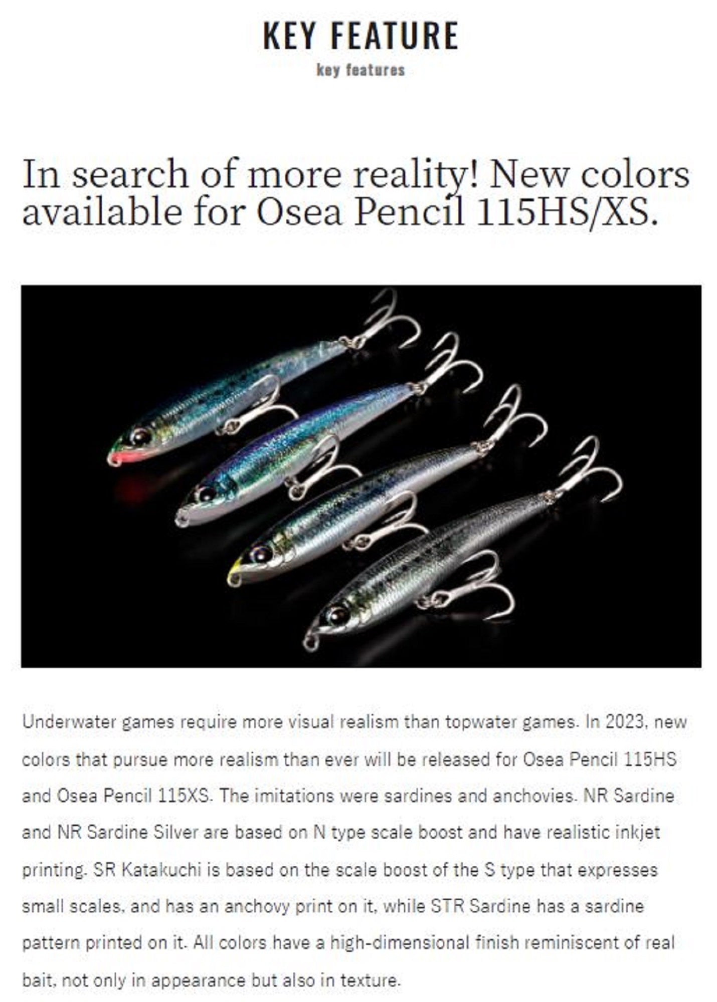 Sale Shimano PB-315N Ocea Pencil 115XS Pencil Sinking Lure 012 858412