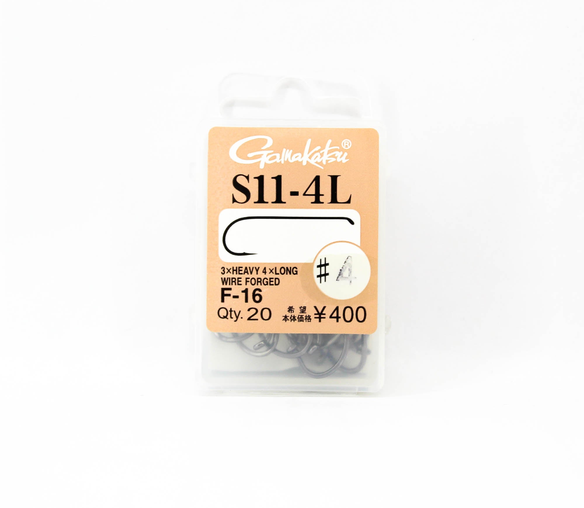 Gamakatsu 12861 Fly Hook S11-4L F16 Size 4 (8021)