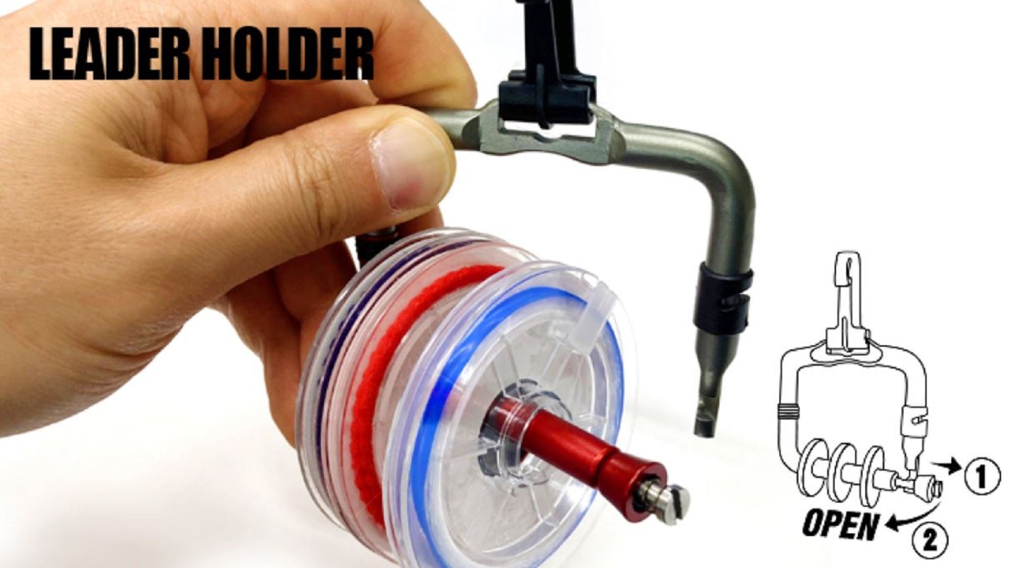 Tict Leader Holder 3 Inch Diameter 2-4 Spool Black (9280)