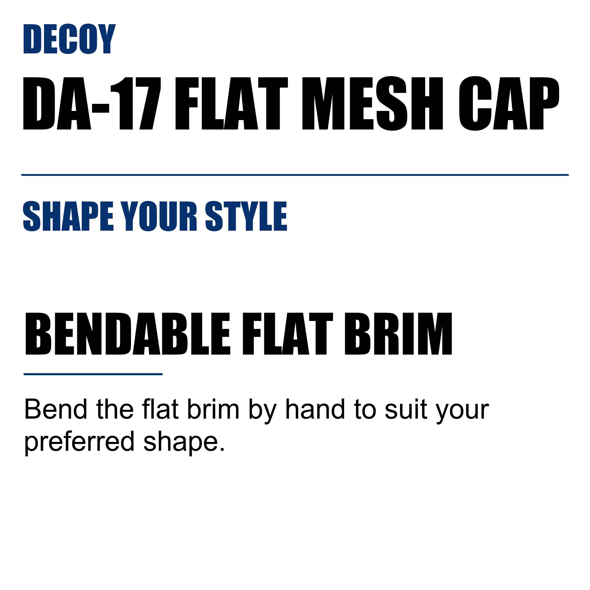 Decoy DA-17 Cap Flat Mesh Red Black (0829)