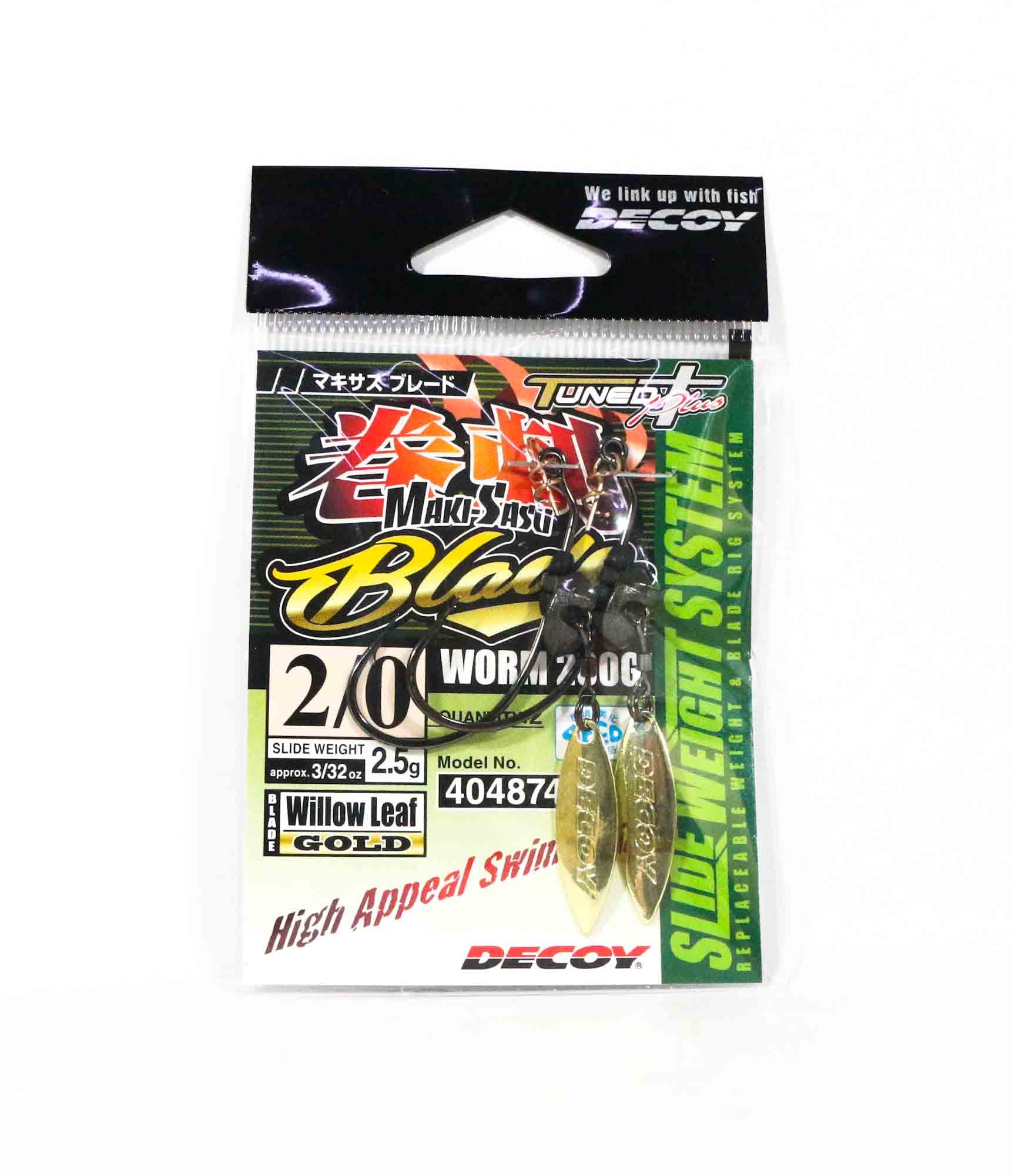 Decoy Worm 230G Maki Sasu Blade Gold Size 2/0 , 2.5 grams (4874)