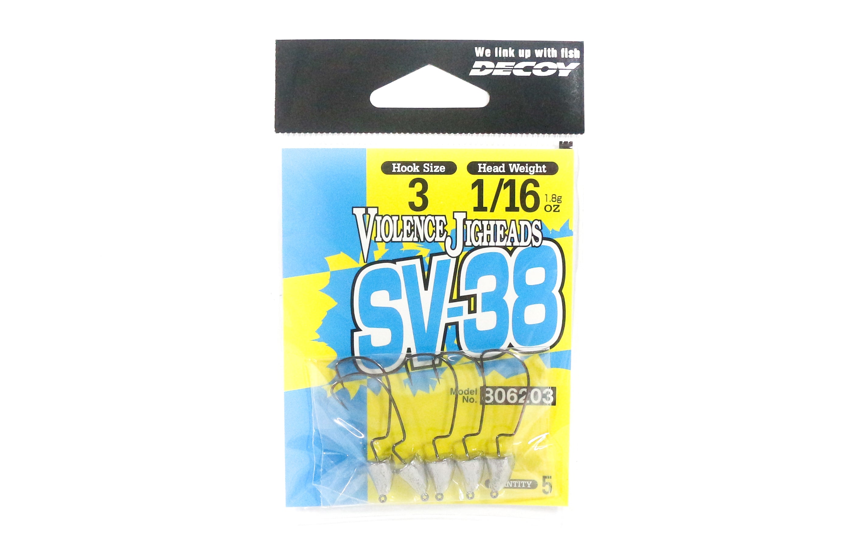 Decoy SV-38 Jig Head Darting Violence Hook Size 3 , 1/16 oz (6203)