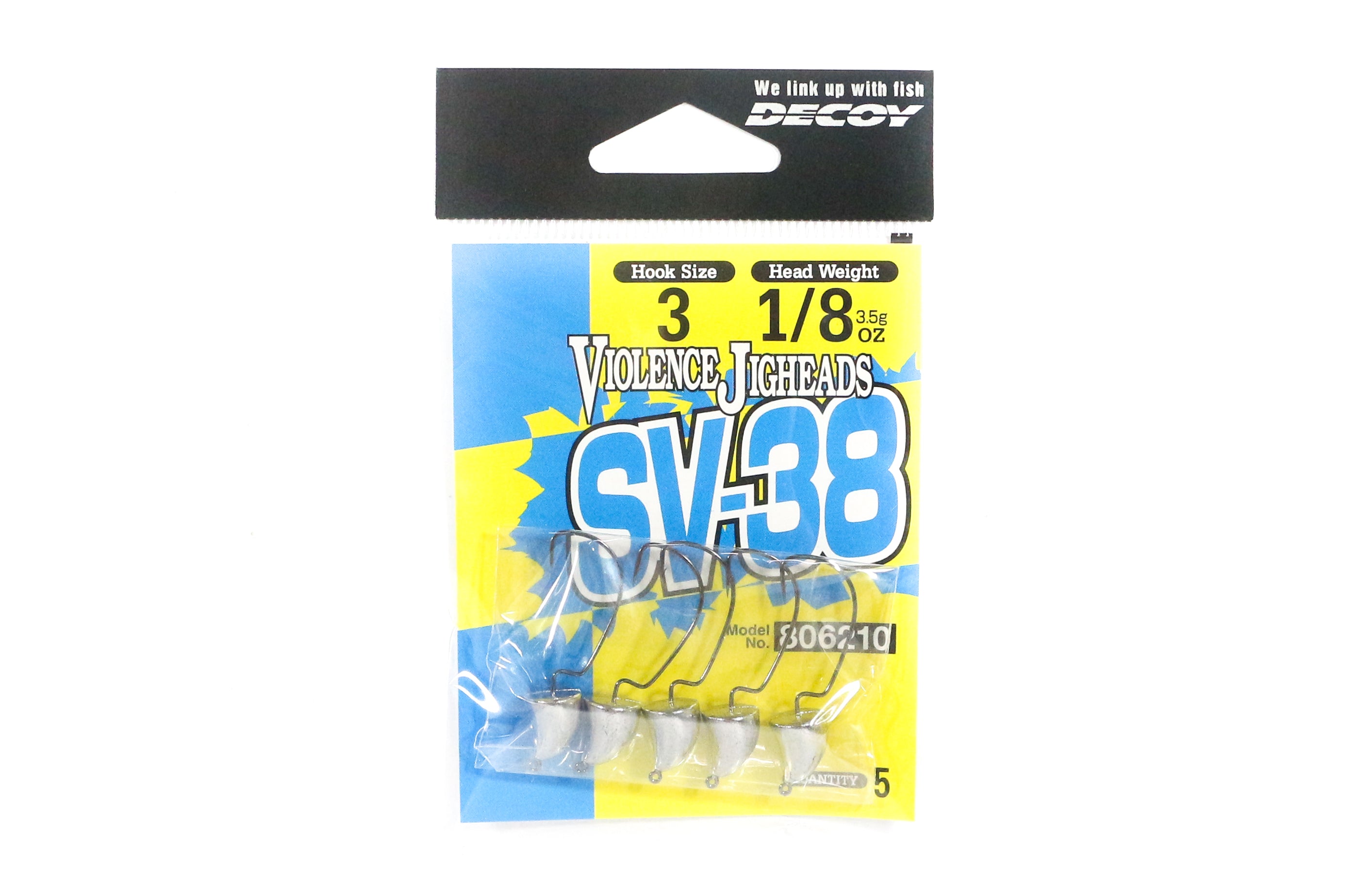 Decoy SV-38 Jig Head Darting Violence Hook Size 3 , 1/8 oz (6210)