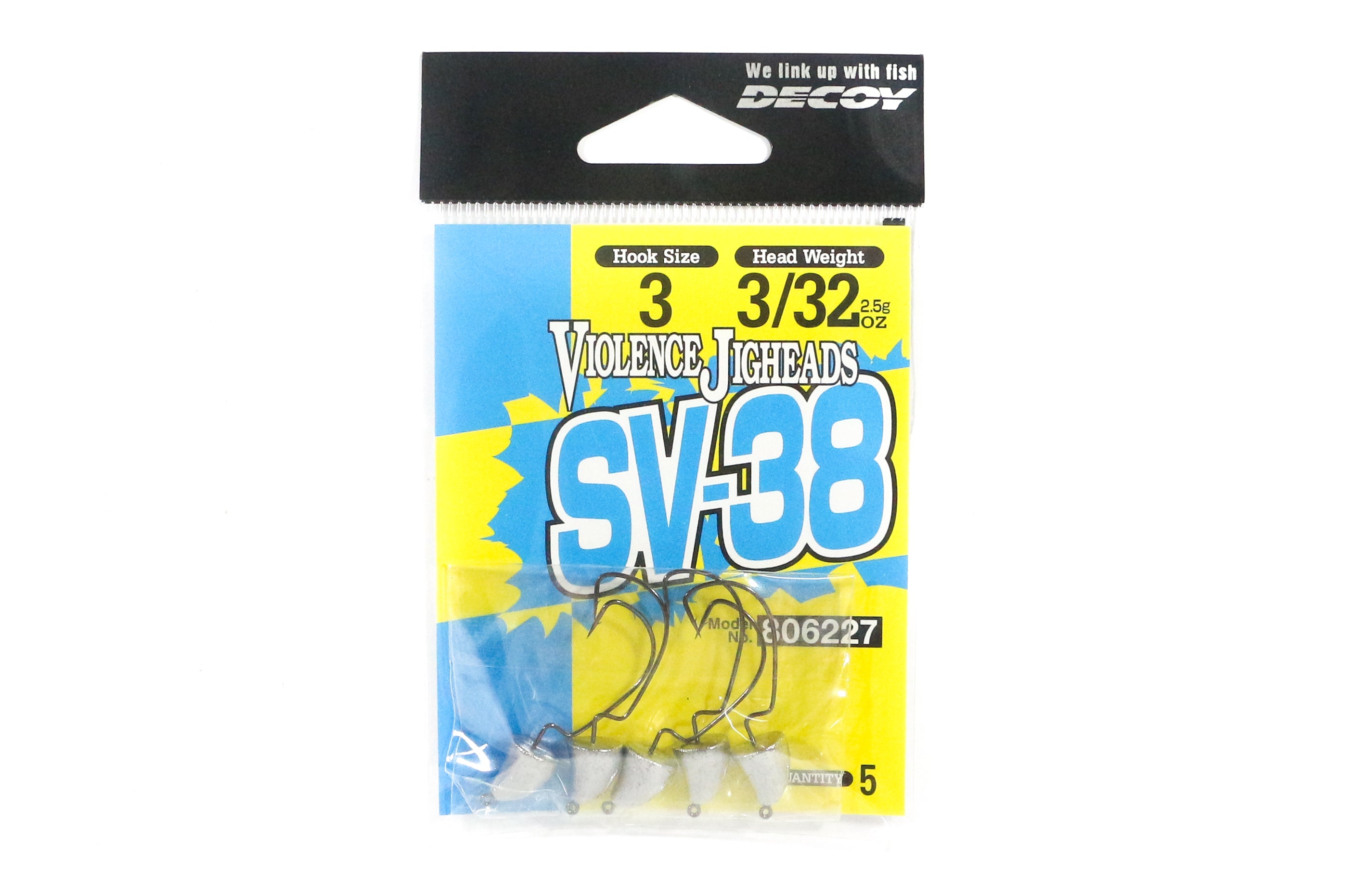 Decoy SV-38 Jig Head Darting Violence Hook Size 3 , 3/32 oz (6227)