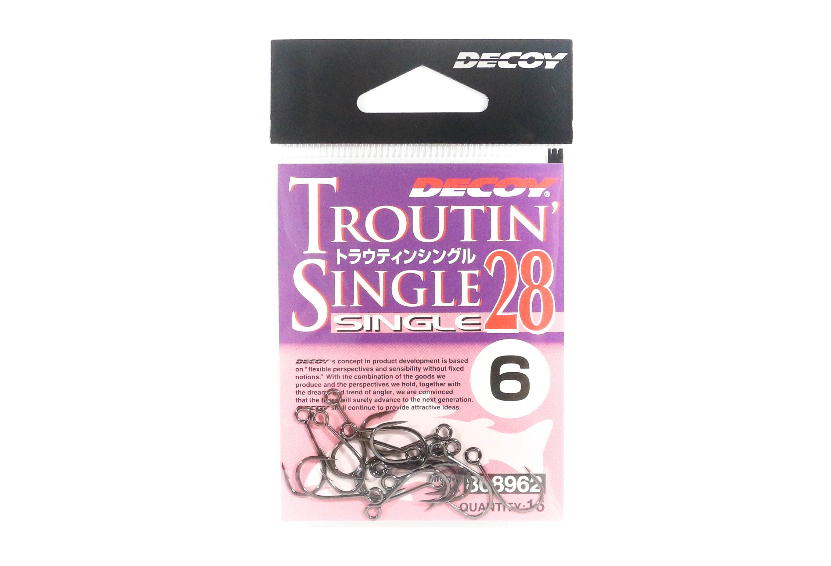Decoy Single 28 Troutin Plugging Lure Hook Size 6 (8962)