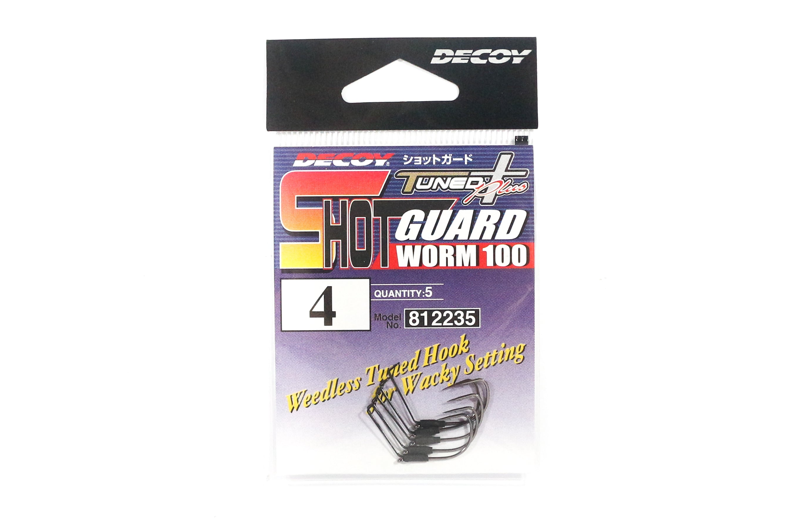 Decoy Worm 100 Shot Guard Weedless Worm Hook for Wacky Style Size 4 (2235)