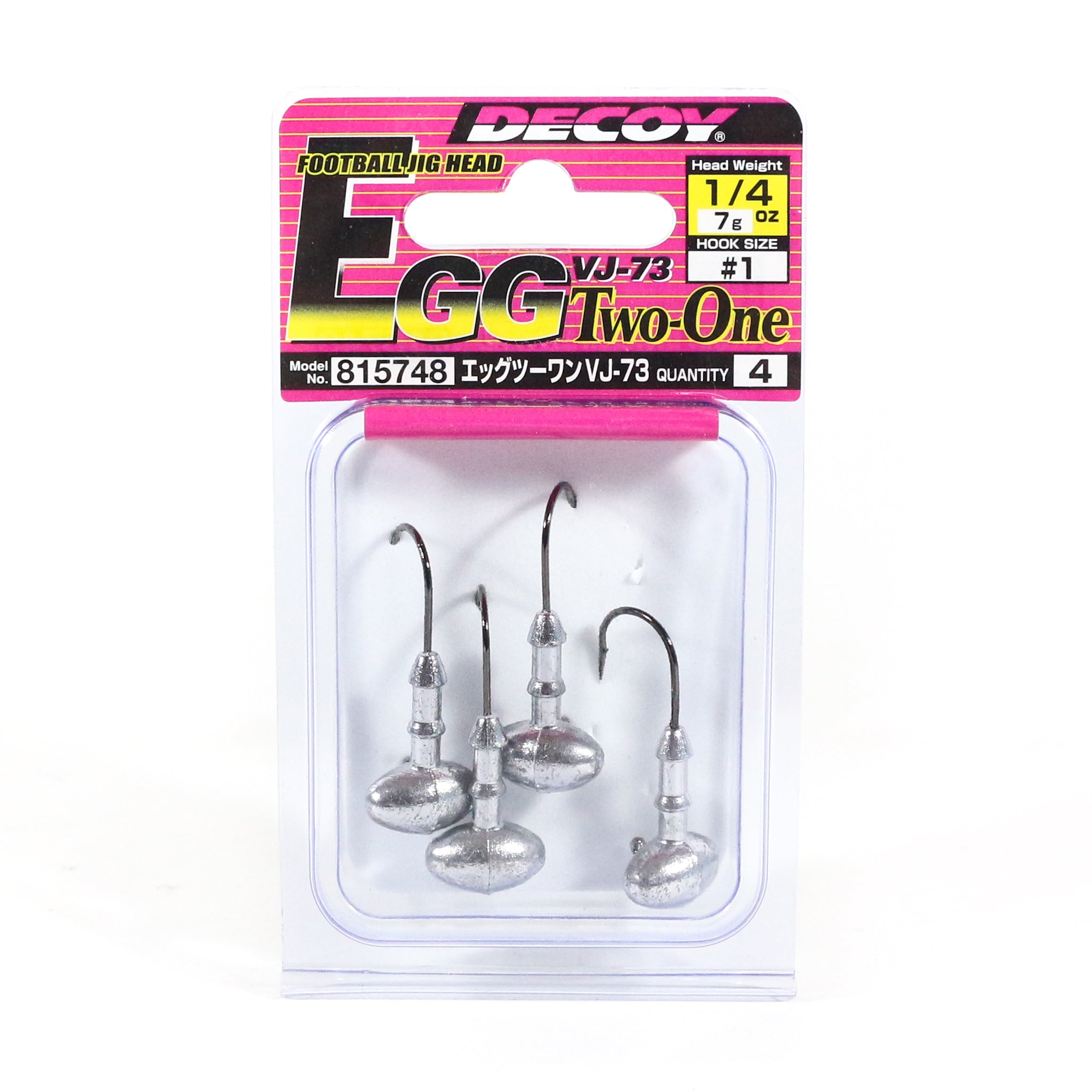 Decoy VJ-73 Jig Head Egg Two-One Hook Size 1 , 7 grams (5748)