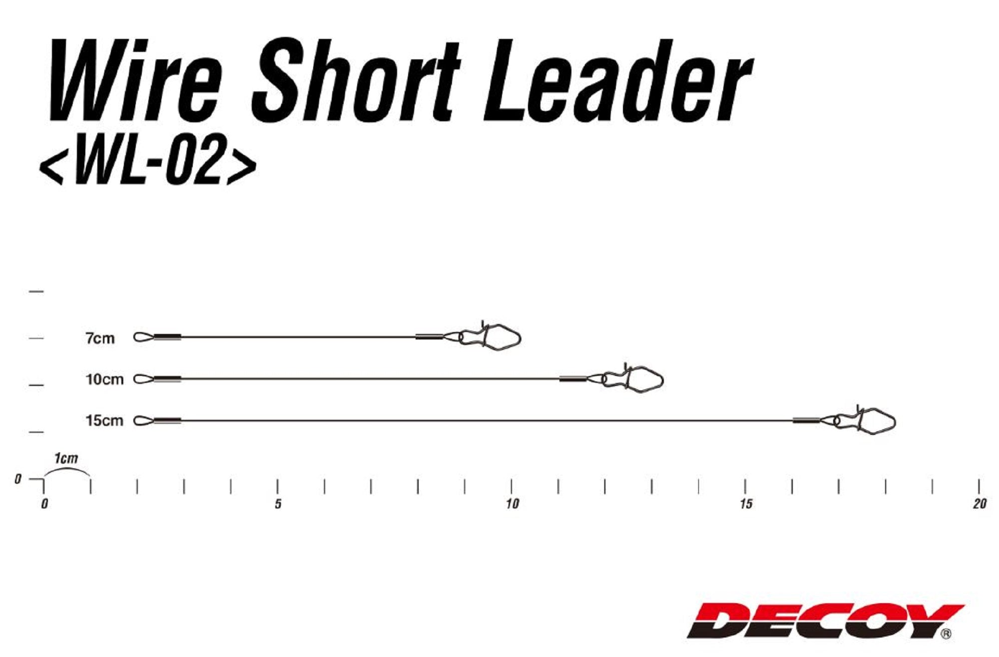 Decoy WL-02 48-15 cm Wire Short Leader Size 2 Snap (7322)