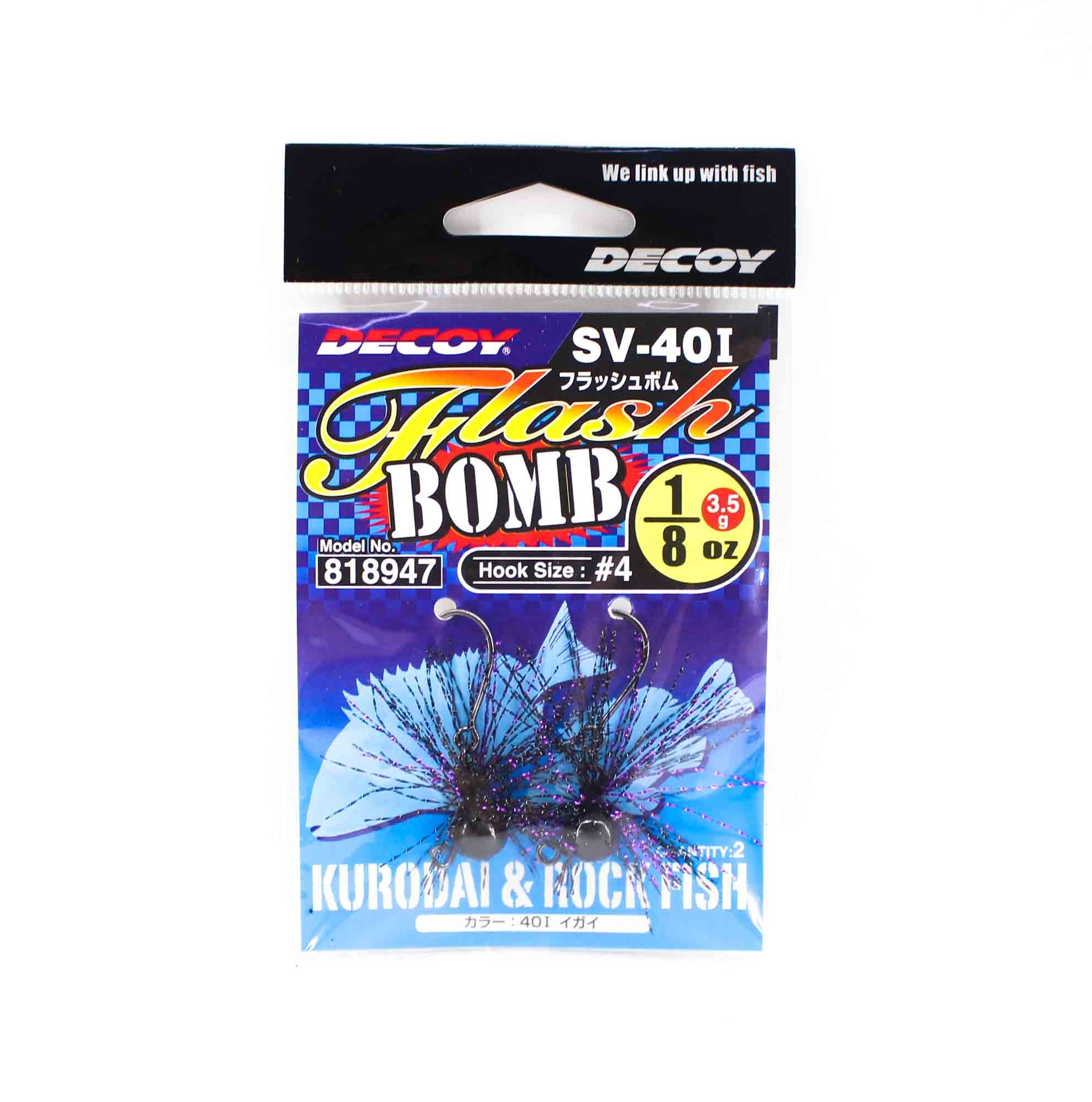 Decoy SV-40I Jig Head Flash Bomb Size 4 , 1/8 oz (8947)