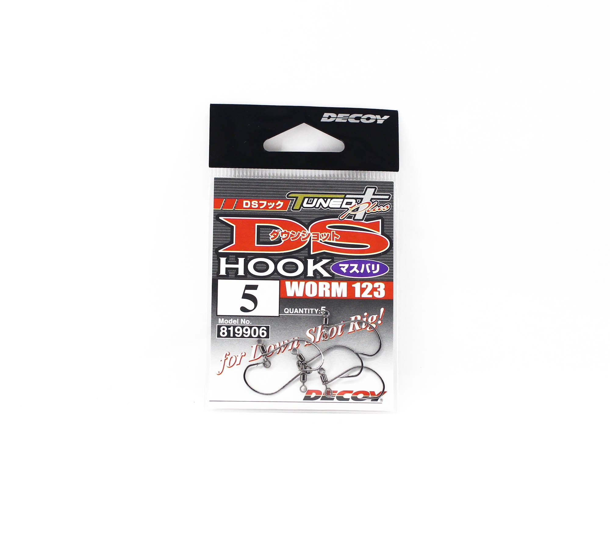 Decoy Worm 123 Masubari Down Shot Worm Hook Size 5 (9906)