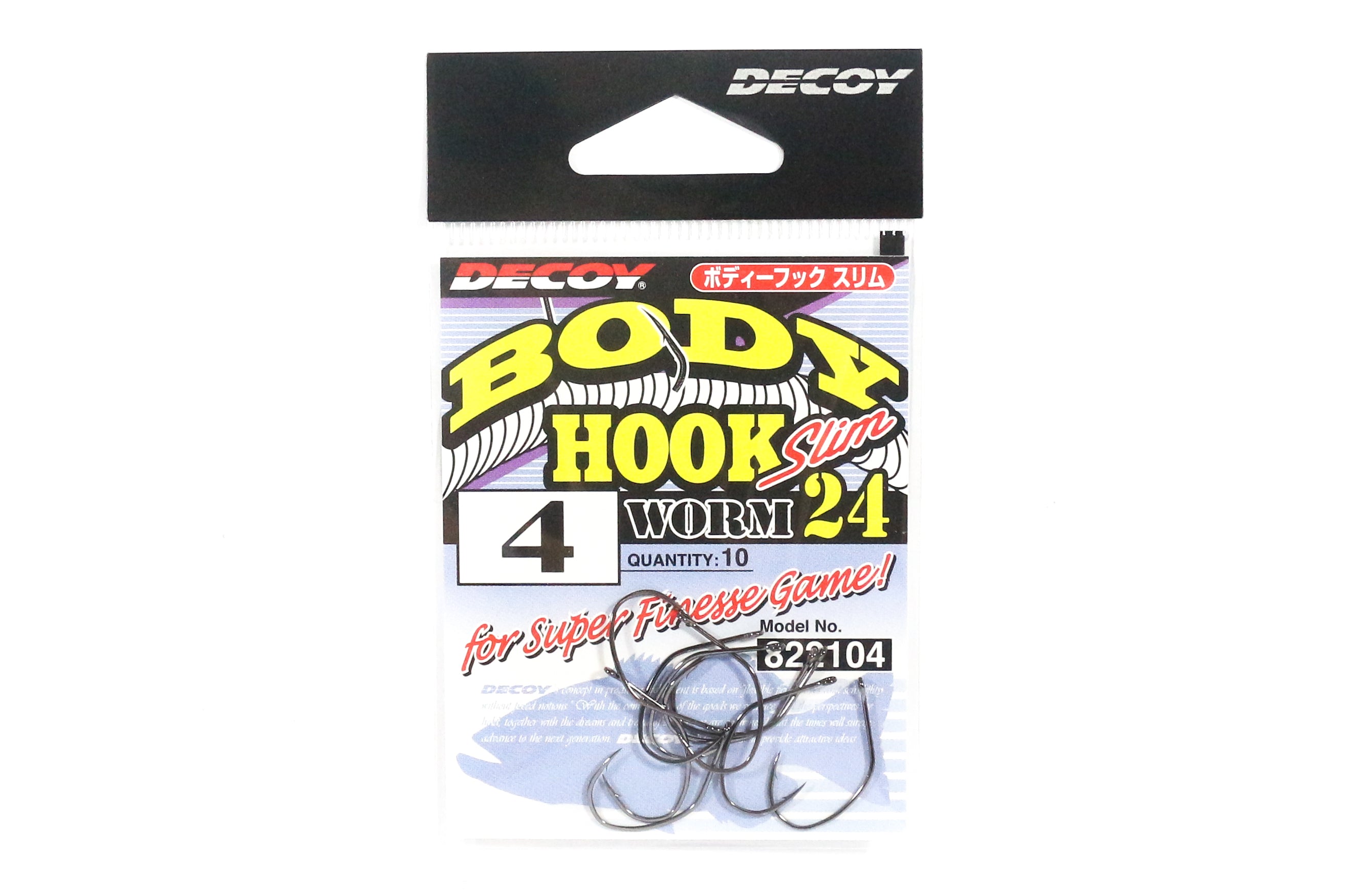 Decoy Worm 24 Body Hook Slim Worm Wacky Rig Size 4 (2104)