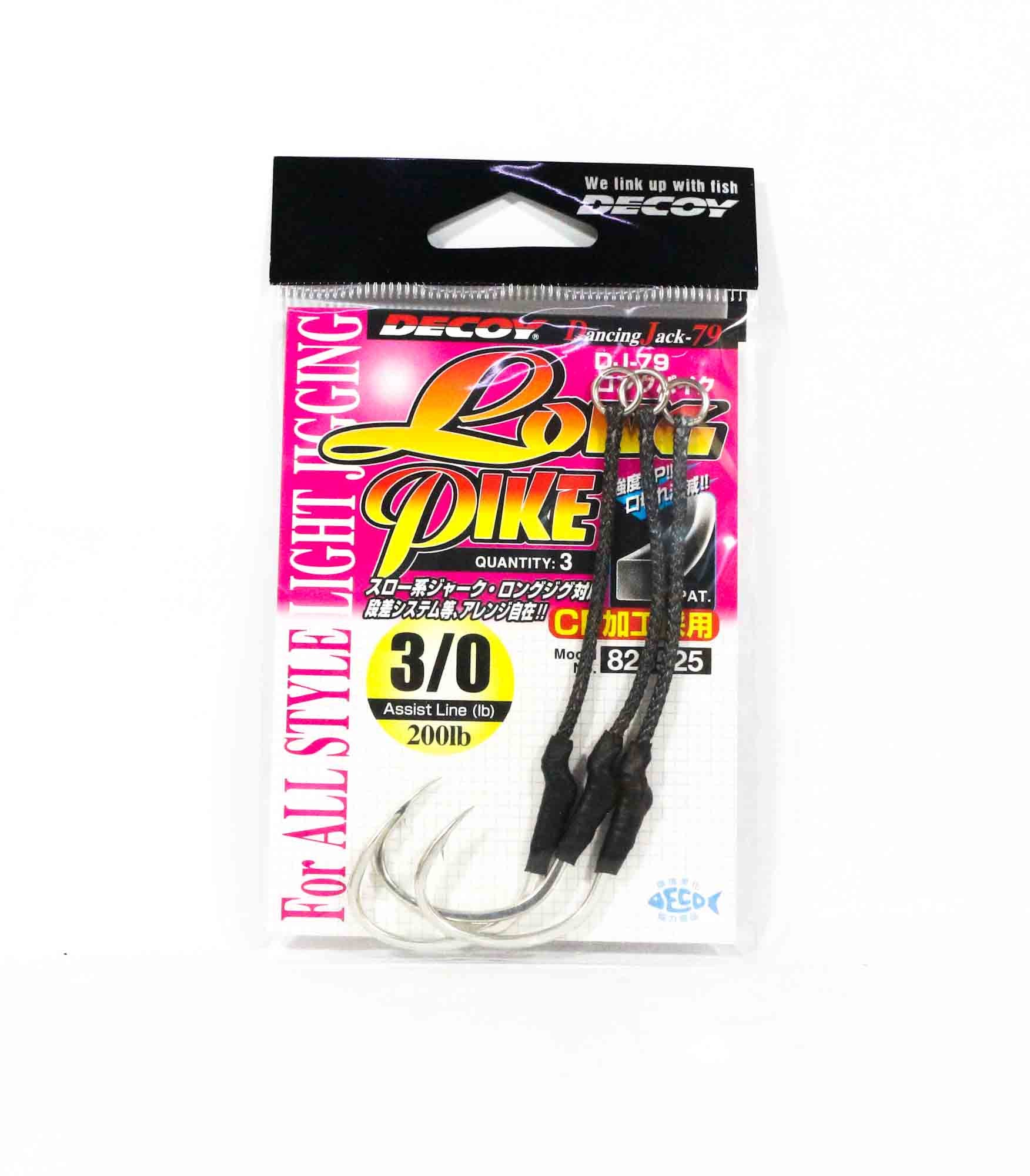 Decoy DJ-79 Long Pike Assist Hooks Size 3/0 (5525)