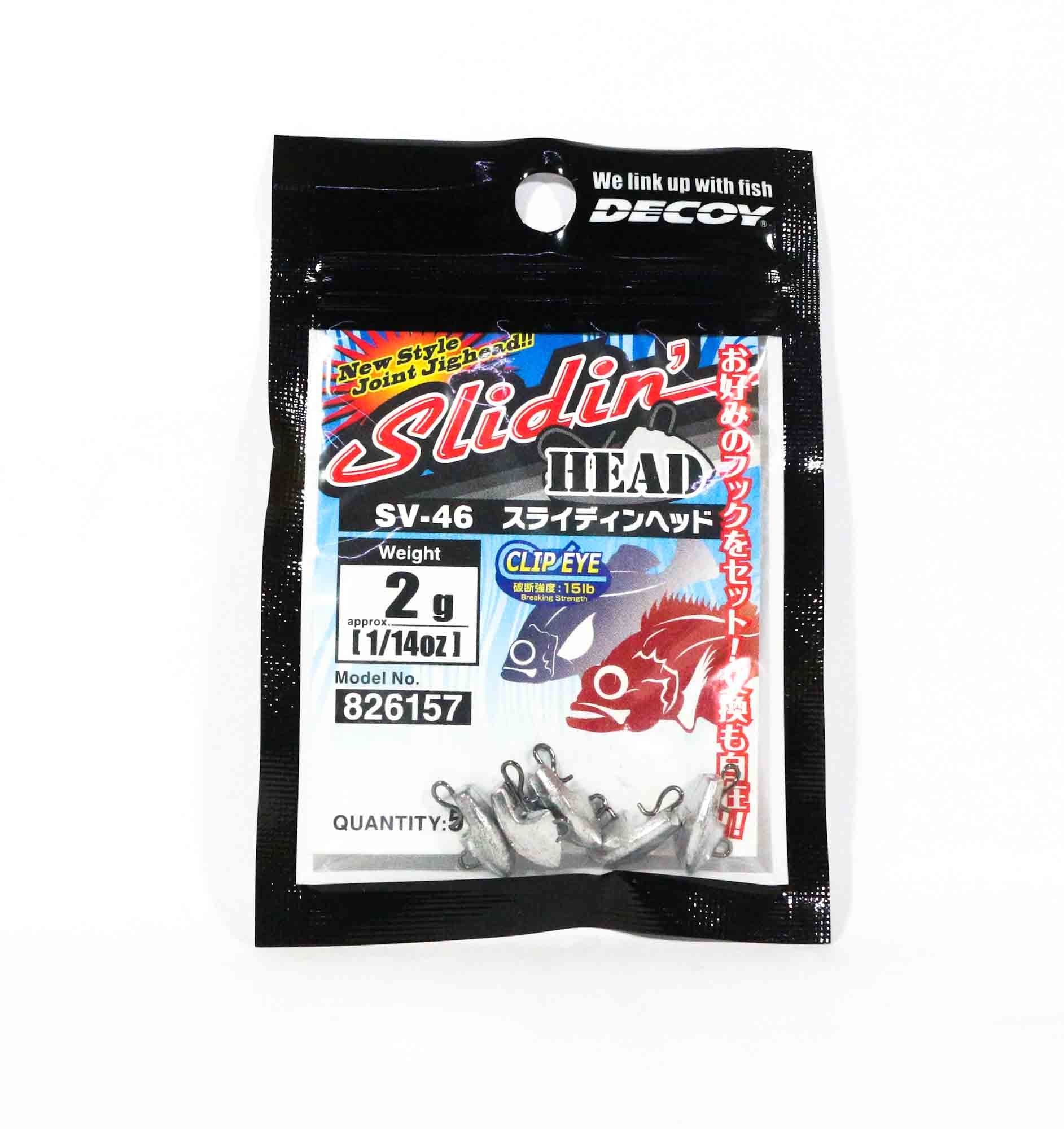 Decoy SV-46 Jig Head Slidin Head Size Size 2 grams (6157)